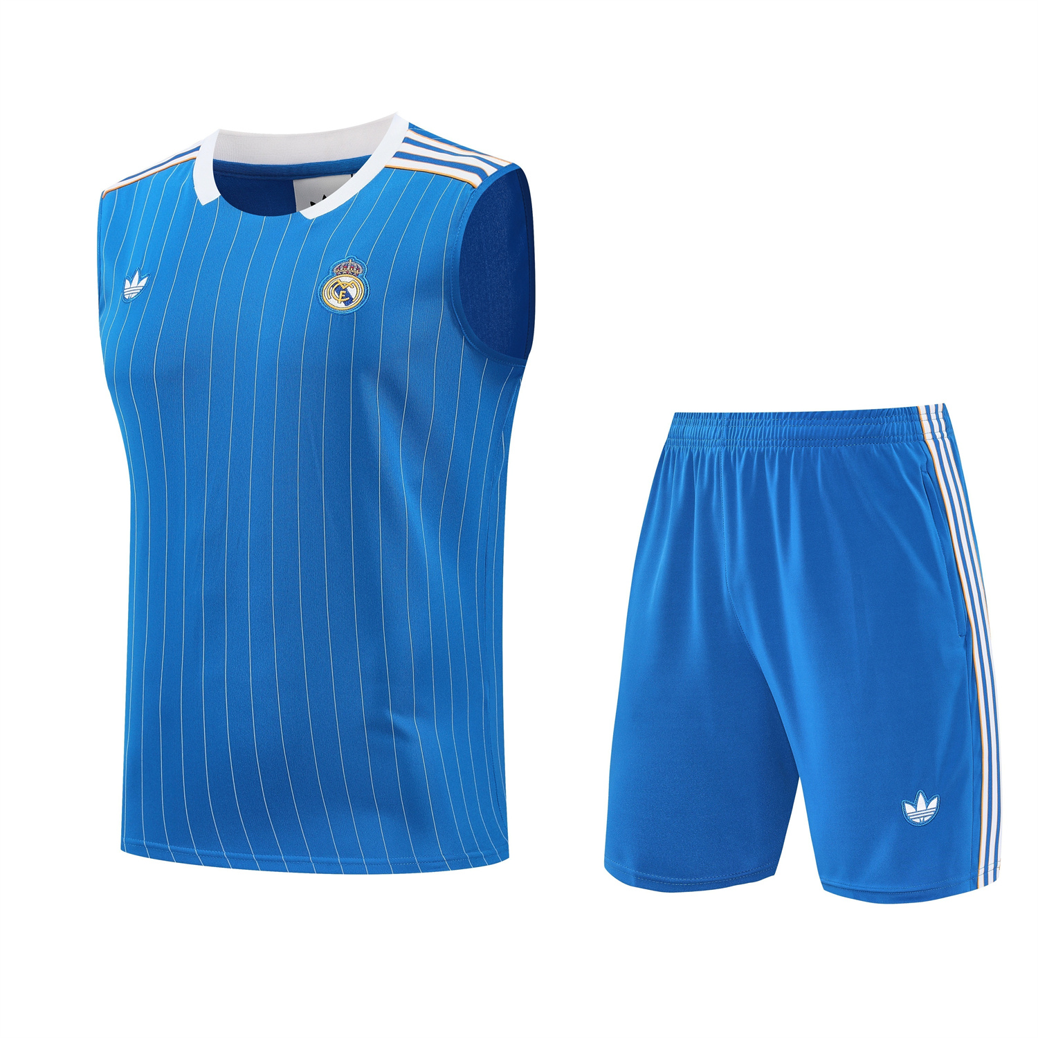 TFK-turbofussballkit-Real Madrid 25-26 Vest Training Set - Blue Vest & Blue Shorts