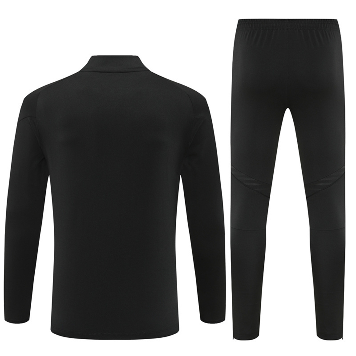 TFK-turbofussballkit-Real Madrid 25-26 Kids Long Sleeve Training Set - Player Version - Yellow Pattern Black Top and Black Pants