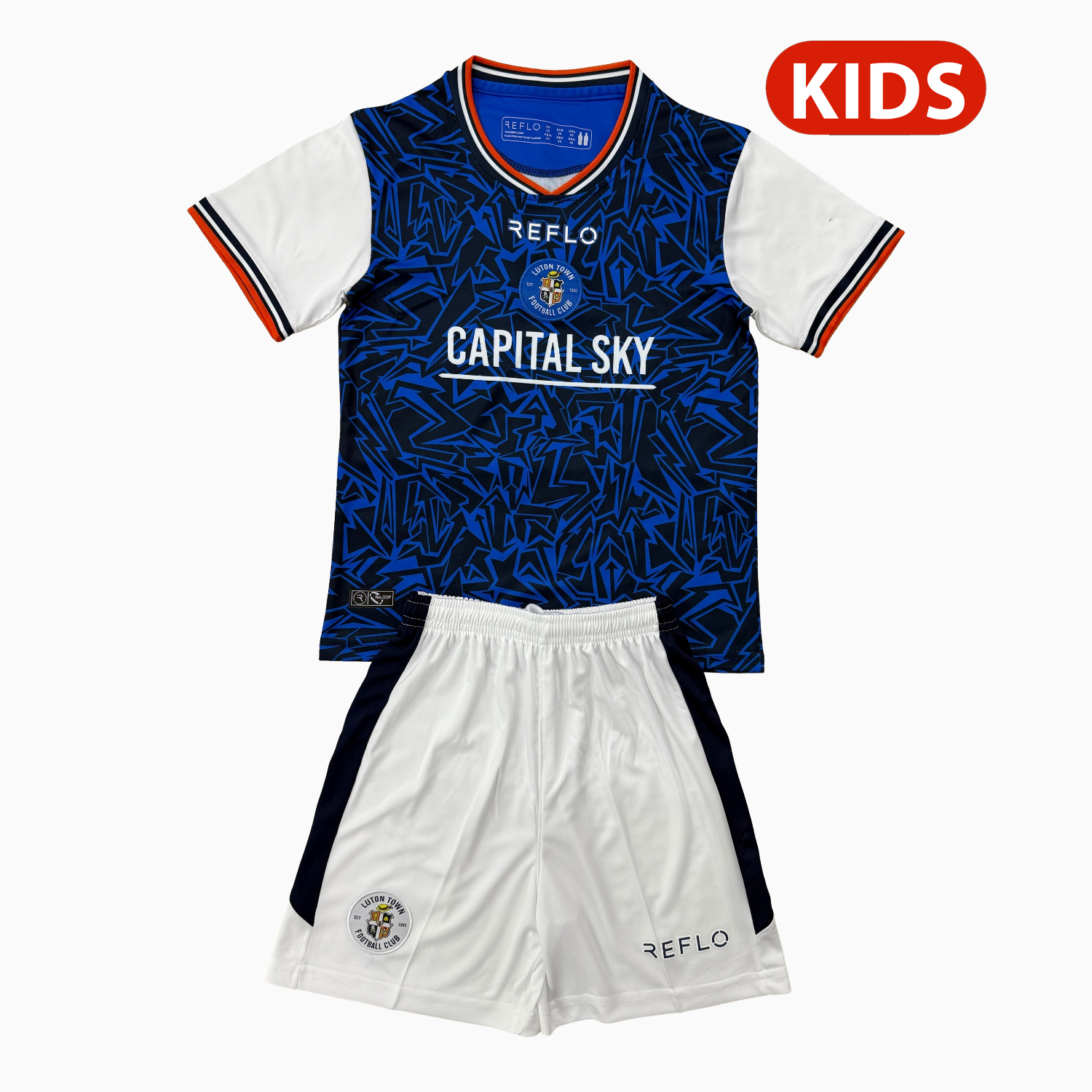 TFK-turbofussballkit-Luton Town 25-26 Away Kids Kit