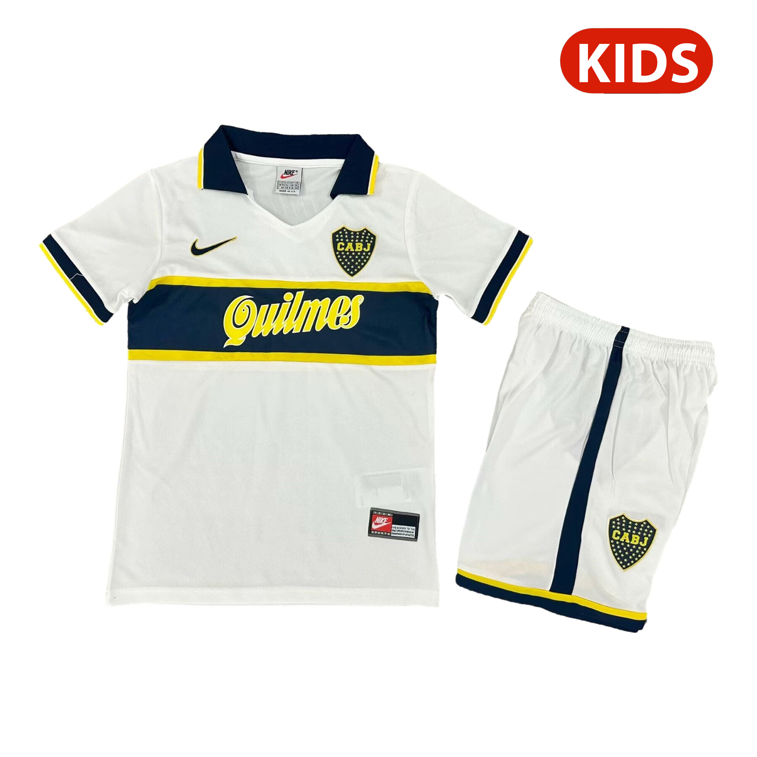 TFK-turbofussballkit-Retro Boca Juniors 1996-97 Away Kids Kit