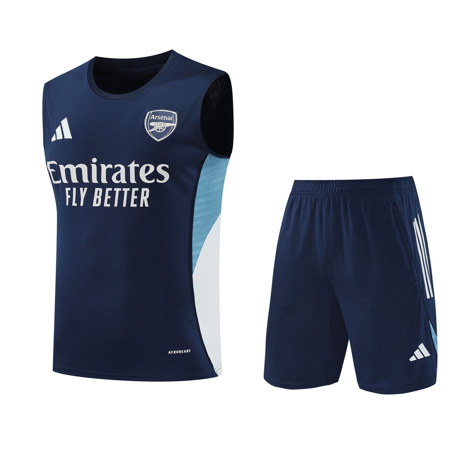 TFK-turbofussballkit-Arsenal 25-26 Vest Training Set - Deep Blue Vest and Shorts