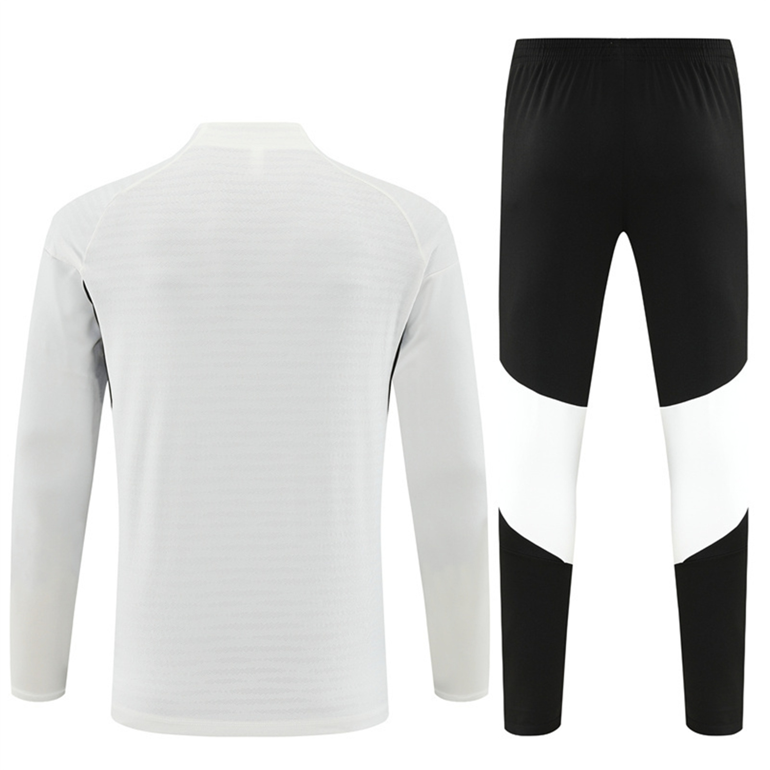 TFK-turbofussballkit-Liver.pool 25-26 Kids Long Sleeve Training Set - Player Version - White Top & Black Pants
