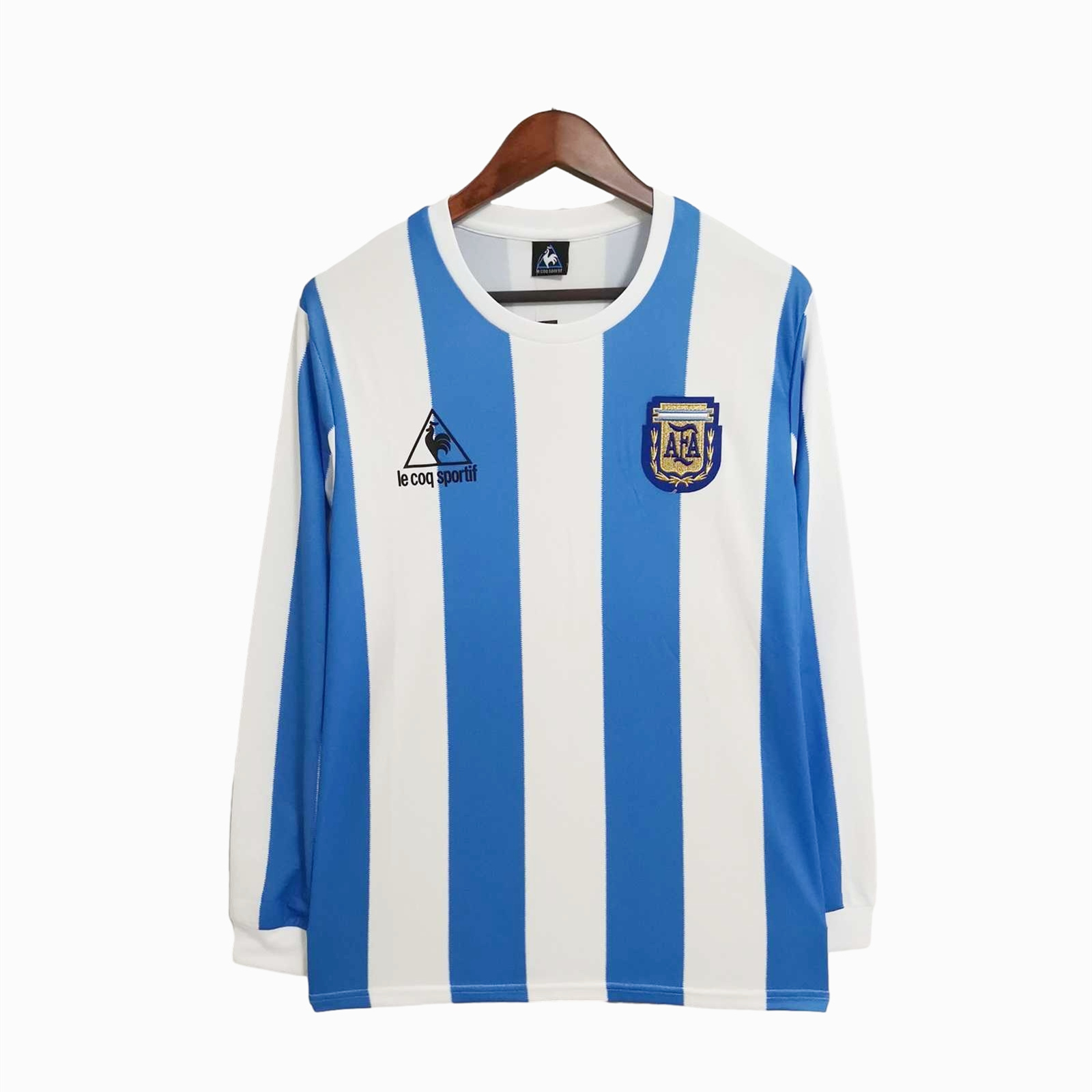 TFK-turbofussballkit-Retro Argentina 1986 Home Stadium Long Sleeve Jersey