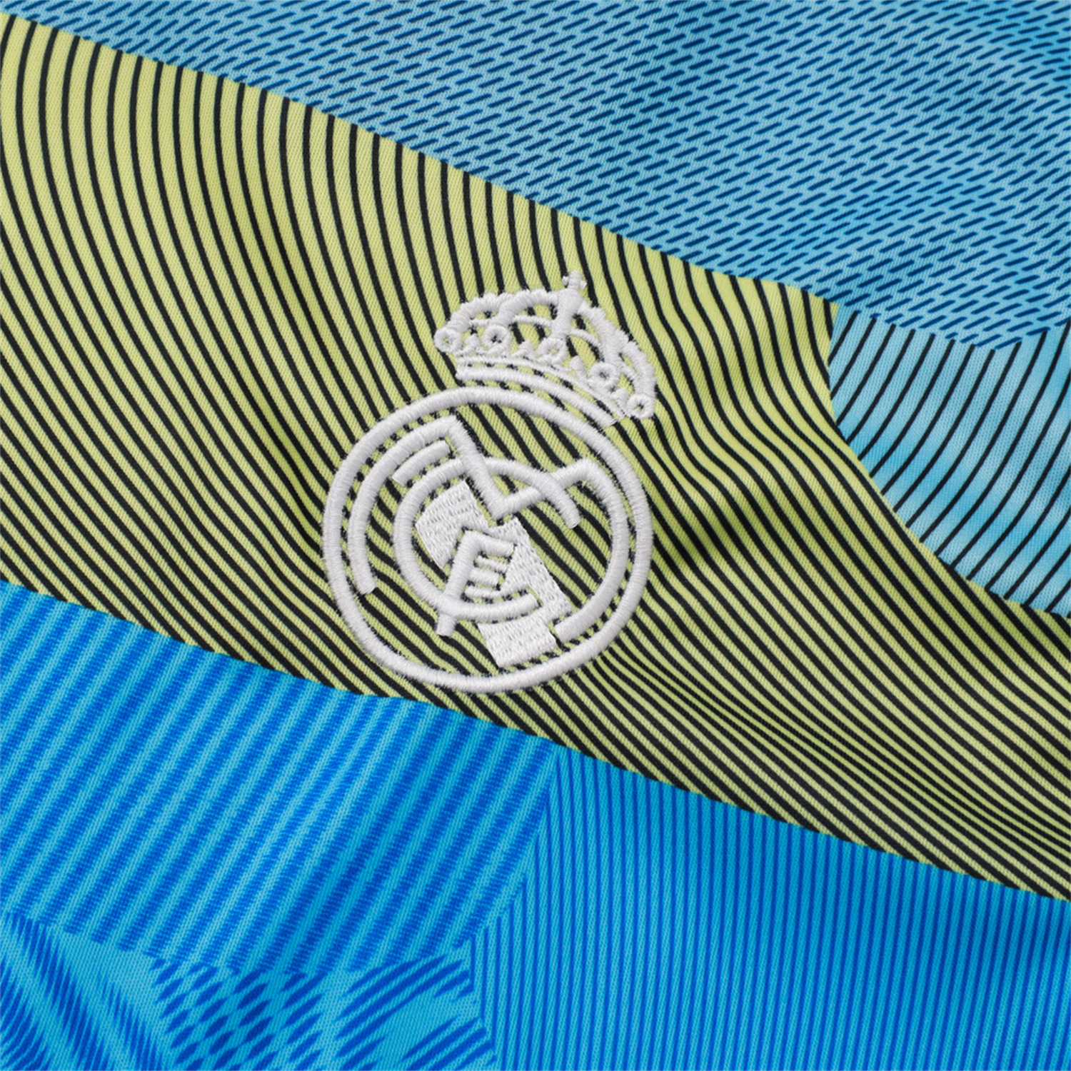 TFK-turbofussballkit-Real Madrid 25-26 Vest Training Set - Blue-Gray Camouflage Vest and Black Shorts