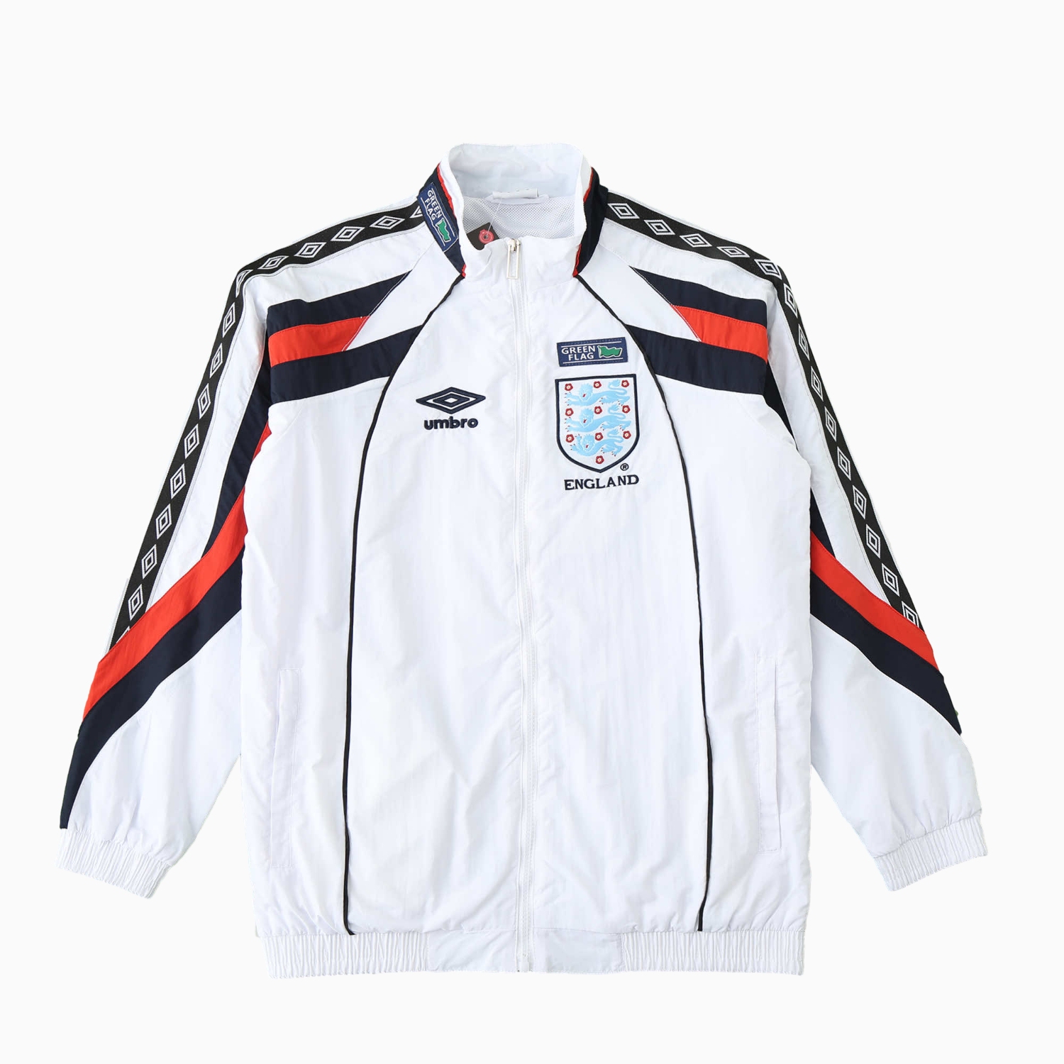 TFK-turbofussballkit-Retro England 1998 White Windbreaker
