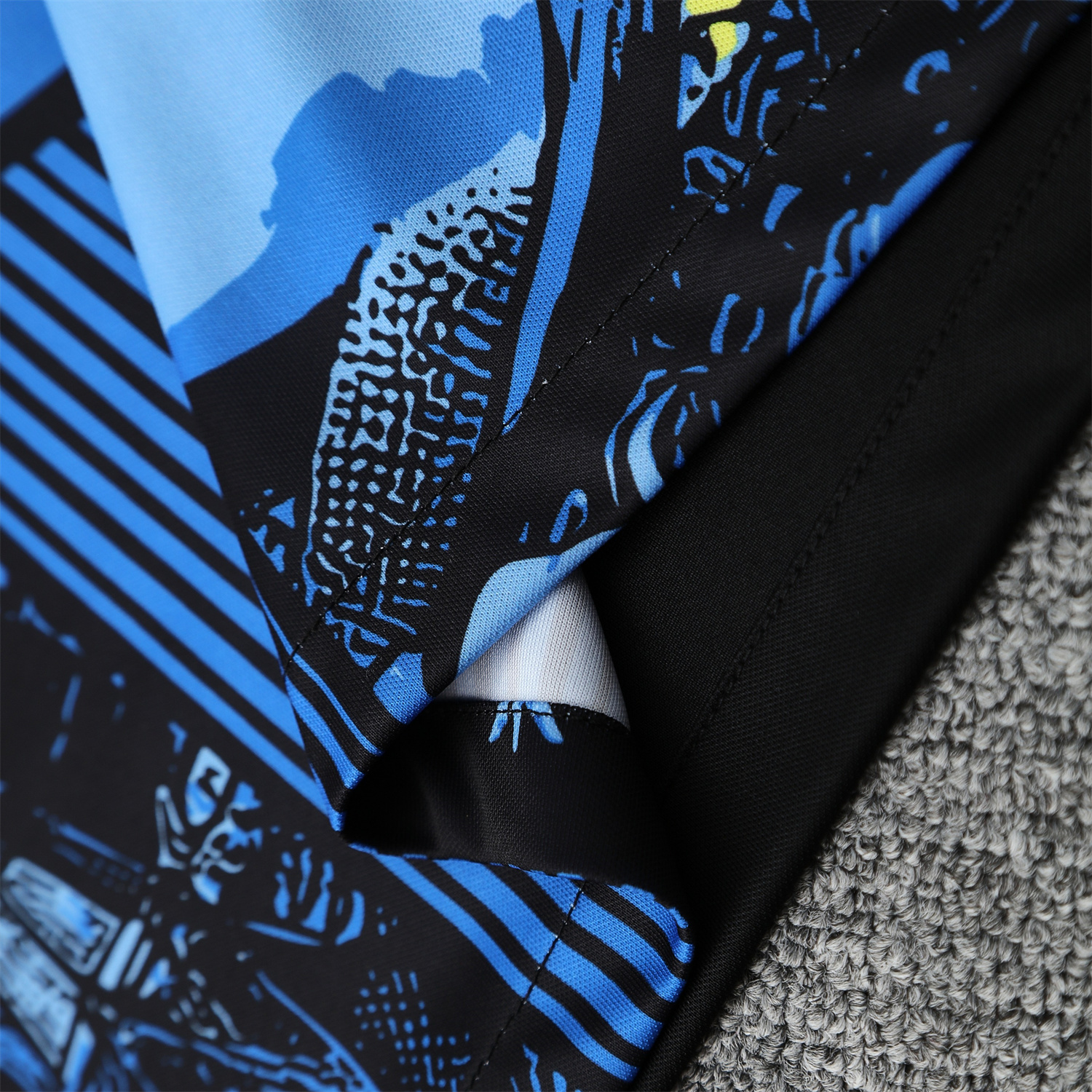 TFK-turbofussballkit-Brazil 25-26 Blue Jesus Statue Vest Training Set - Blue Vest & Black Shorts