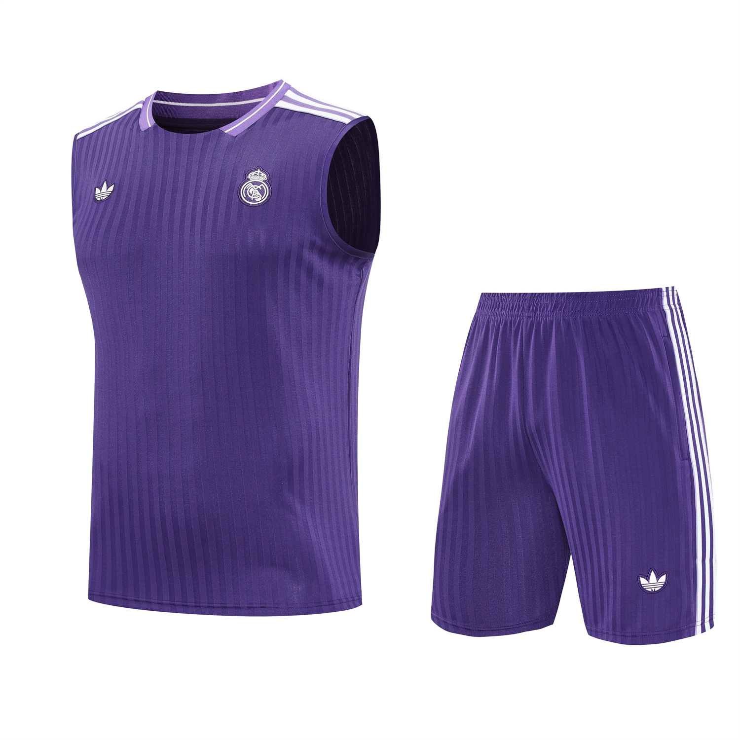 TFK-turbofussballkit-Real Madrid 25-26 Vest Training Set - Pure Purple Vest & Purple Shorts