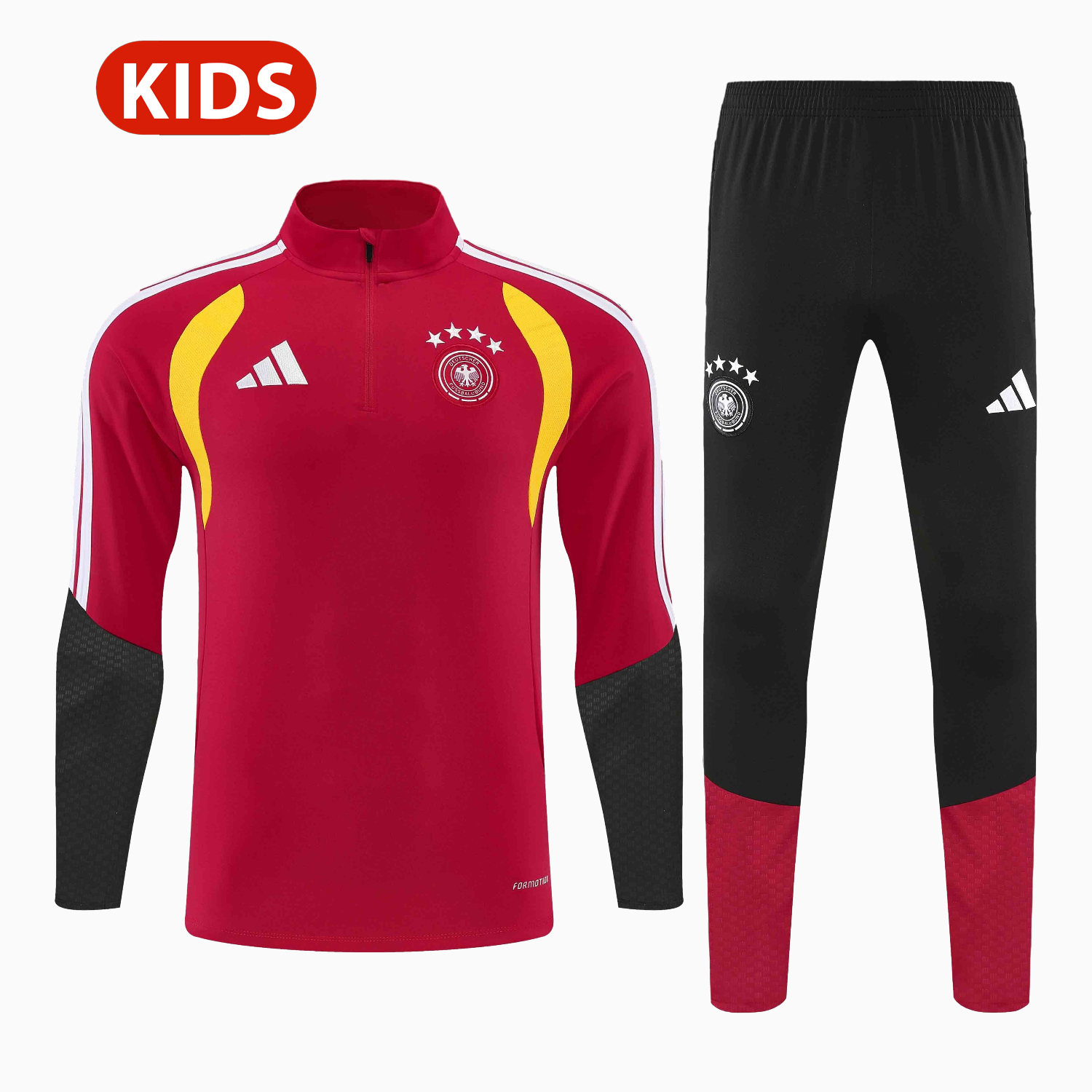 TFK-turbofussballkit-Germany 2026 Kids Long Sleeve Training Set - Red Top & Pants