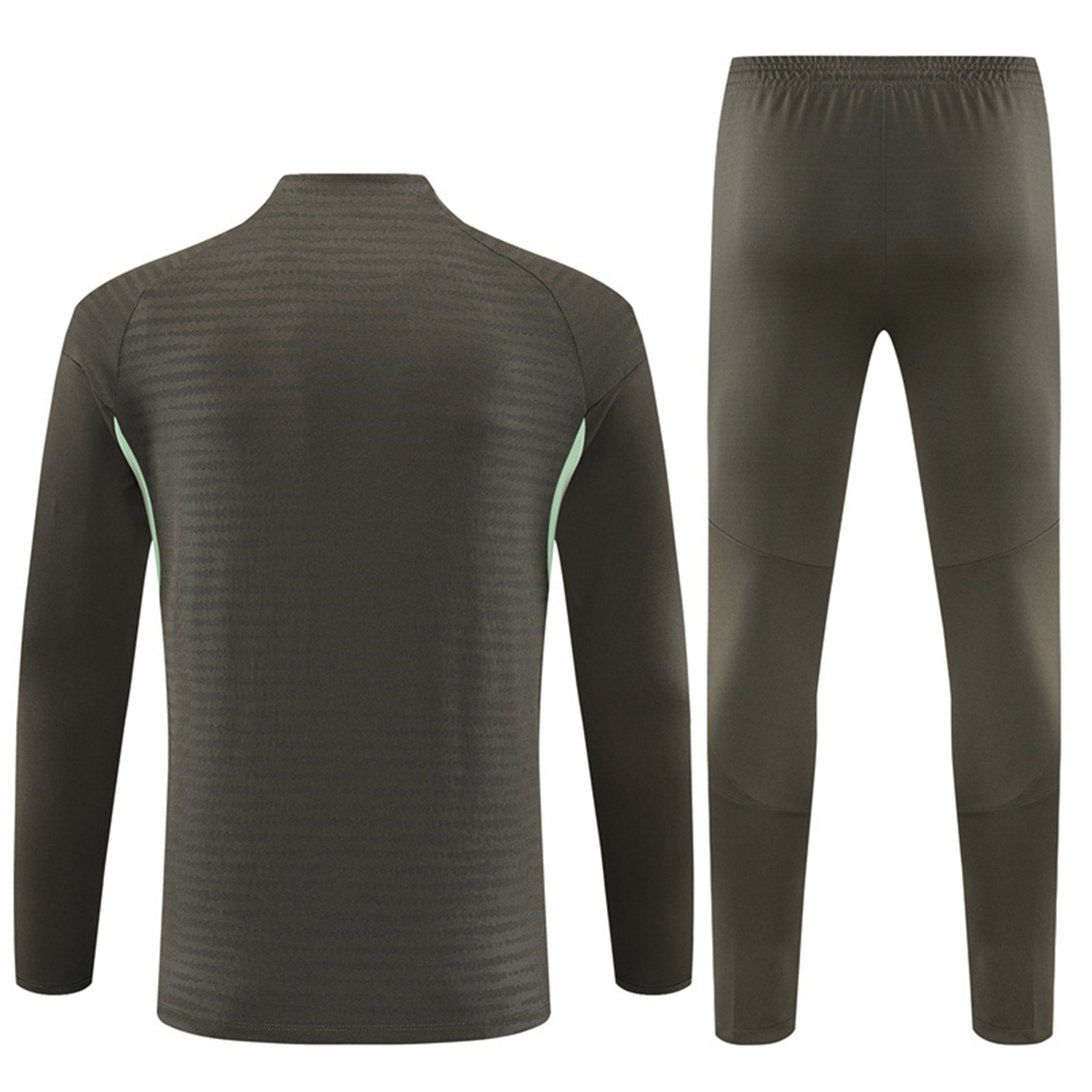 TFK-turbofussballkit-Real Madrid 25-26 Kids Long Sleeve Training Set - Player Version - Khaki Top and Khaki Pants