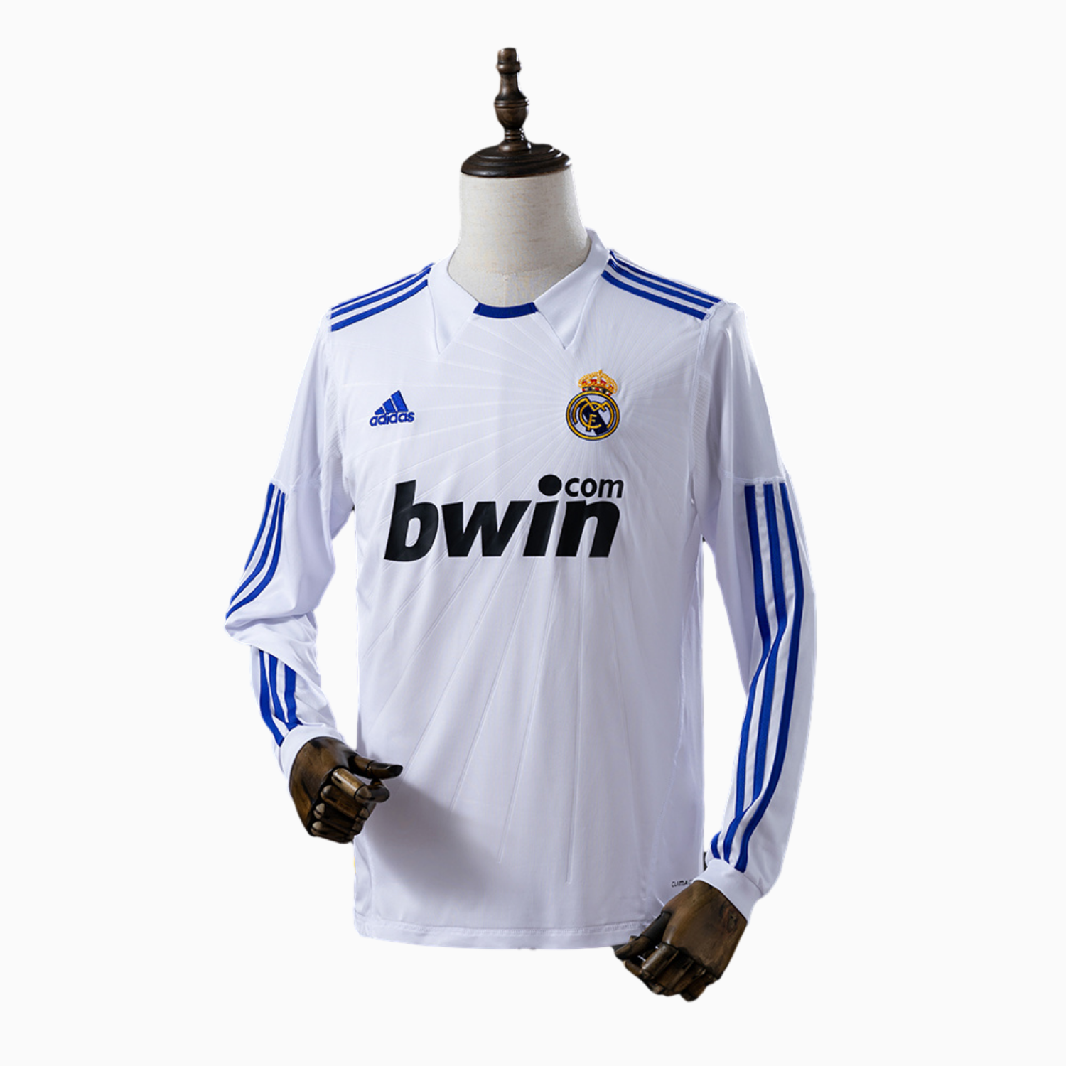 TFK-turbofussballkit-Retro Real Madrid 10-11 Home Stadium Long Sleeve Jersey