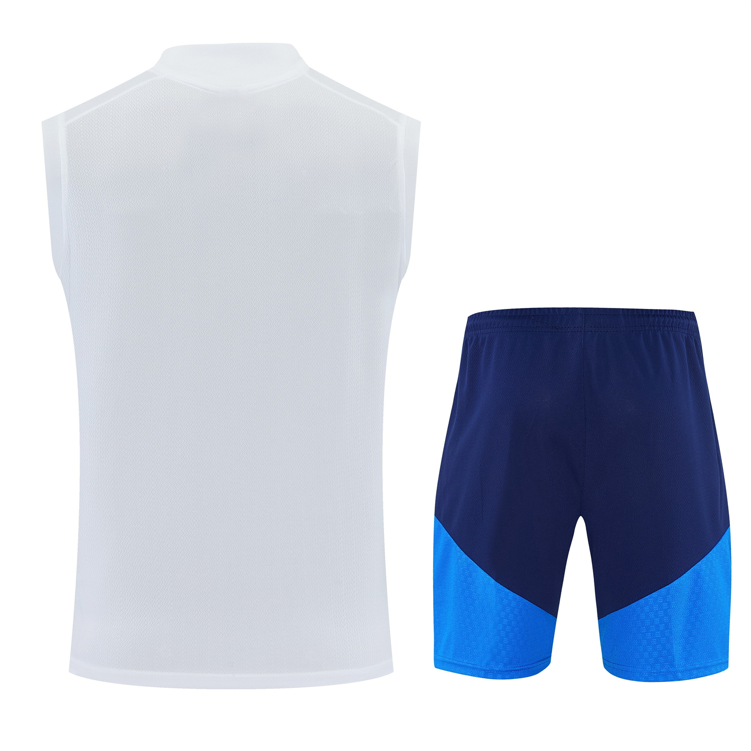 TFK-turbofussballkit-Colombia 2026 Vest Training Set - White Vest and Blue Shorts