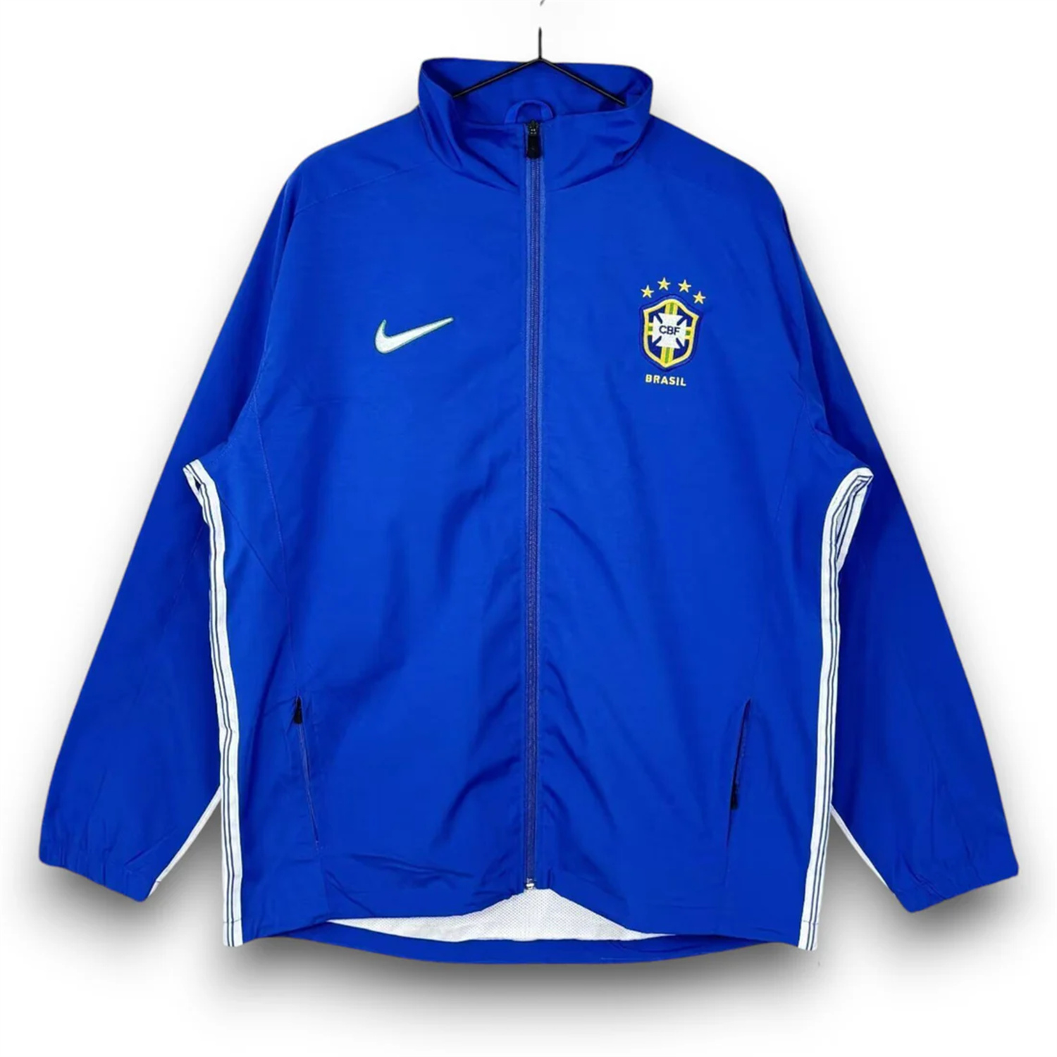 TFK-turbofussballkit-Retro Brazil 1998 Blue Windbreaker