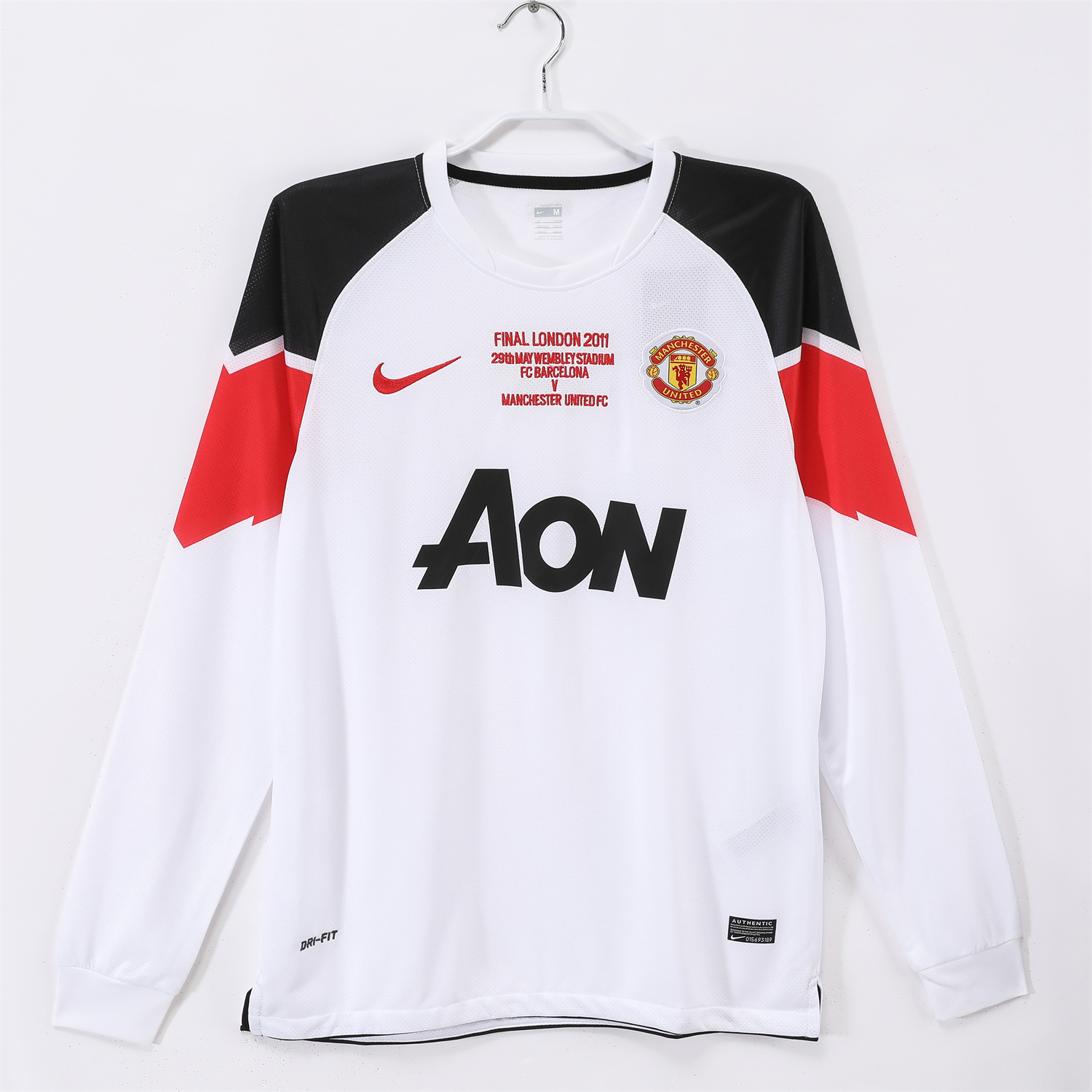 TFK-turbofussballkit-Retro Manchester United 10-11 Away Long Sleeves Jersey - Champions League Final Version