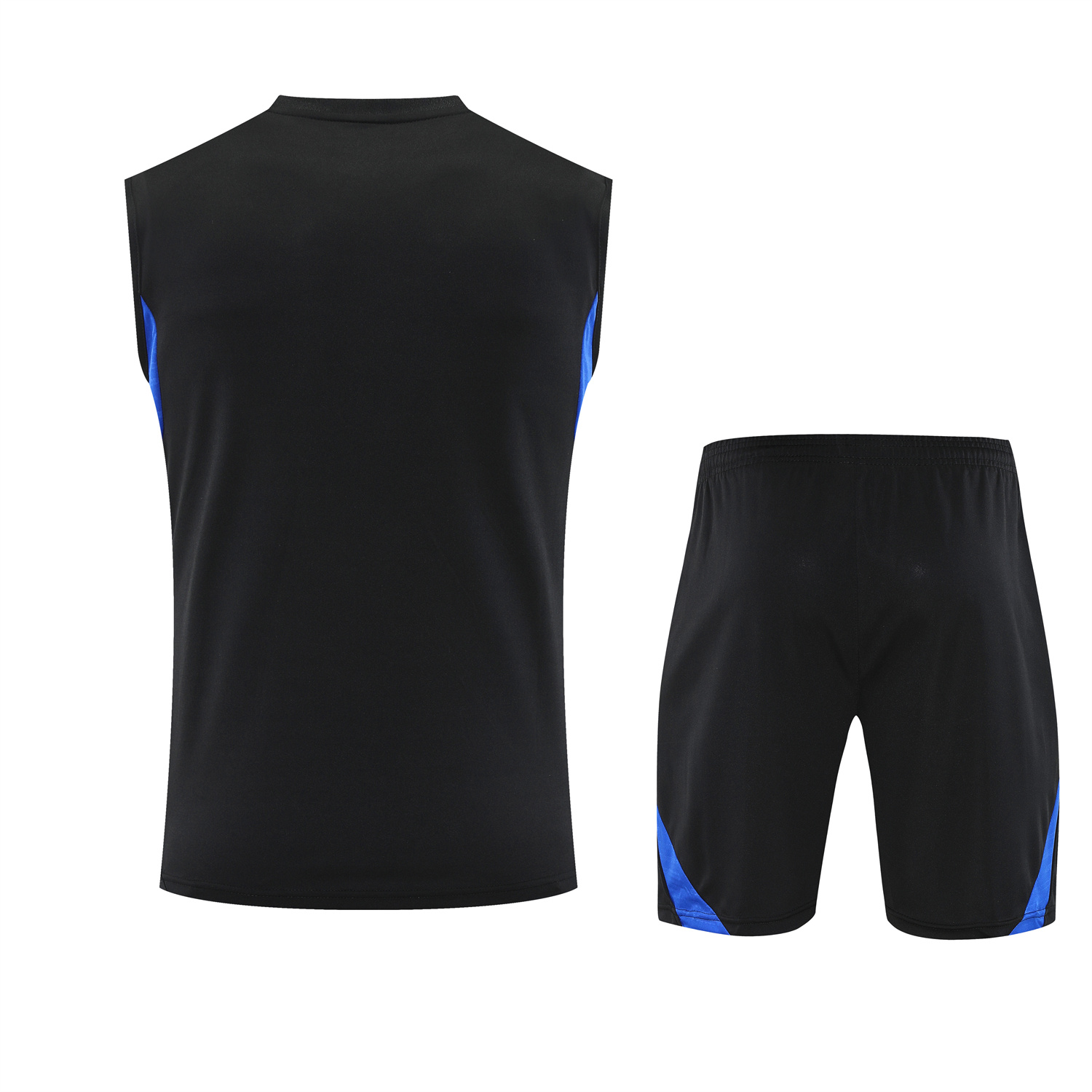 TFK-turbofussballkit-Manchester United 25-26 Vest Training Set - Black And Light Grey Vest & Black Shorts