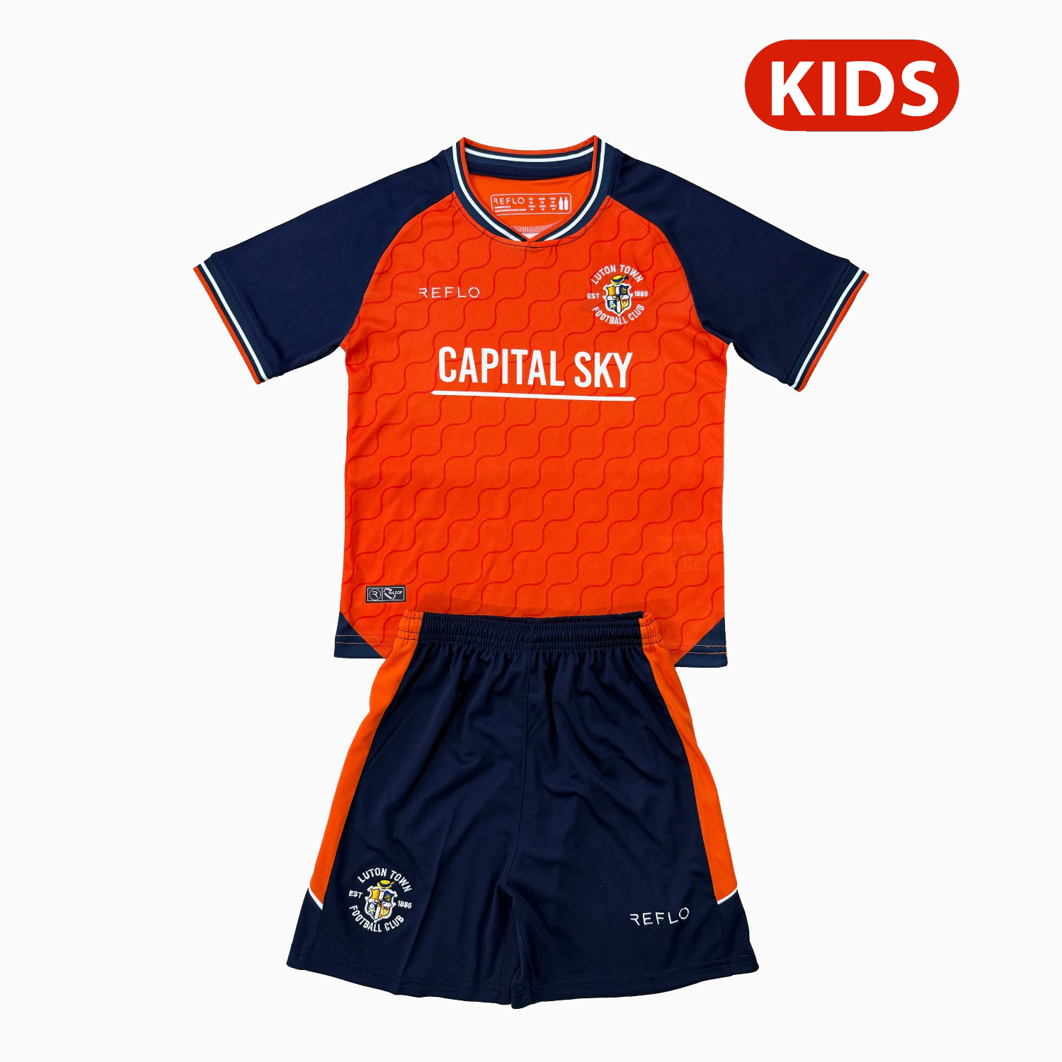 TFK-turbofussballkit-Luton Town 25-26 Home Kids Kit