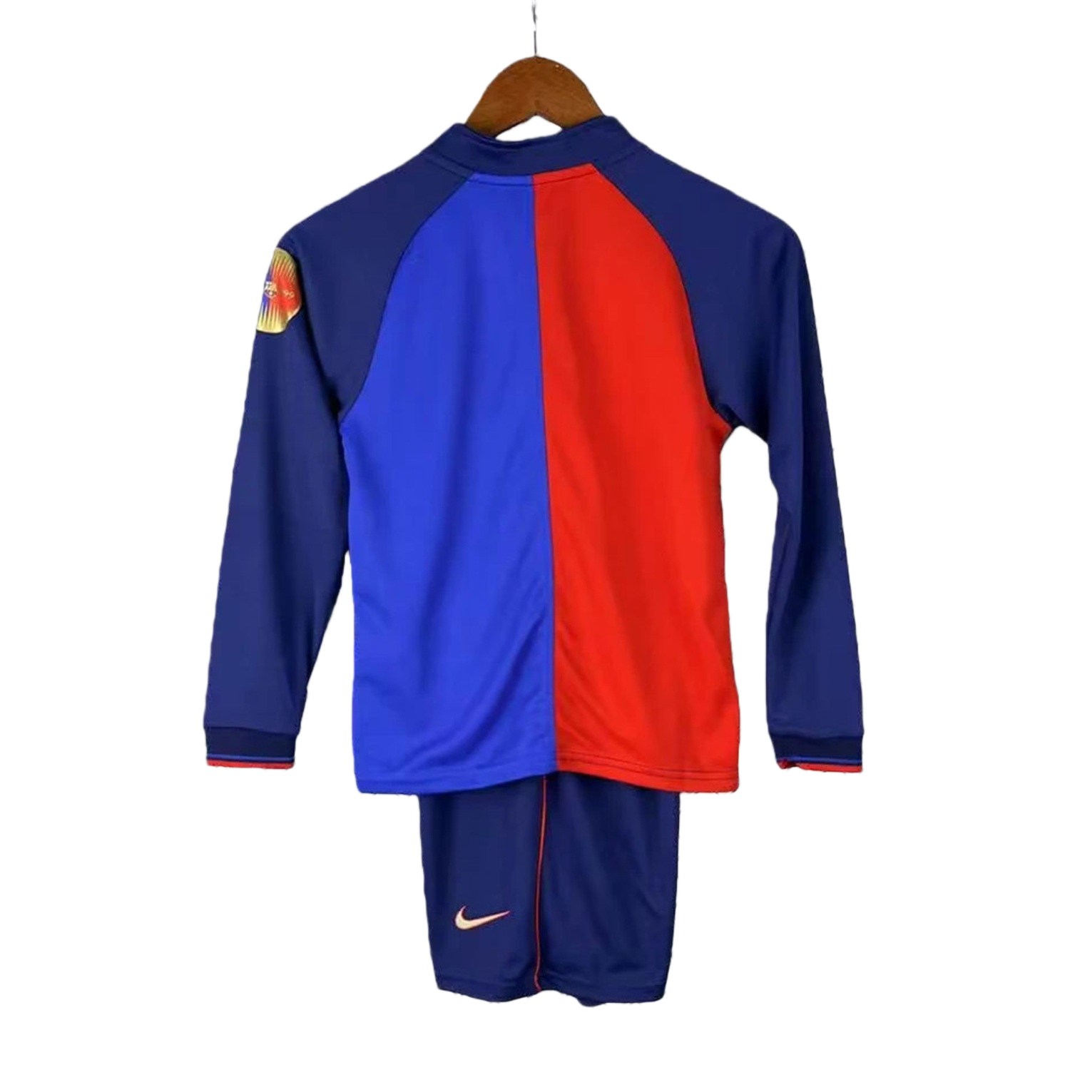 TFK-turbofussballkit-Retro Barcelona 99-00 Home 100th anniversary Long Sleeves Kids Kit