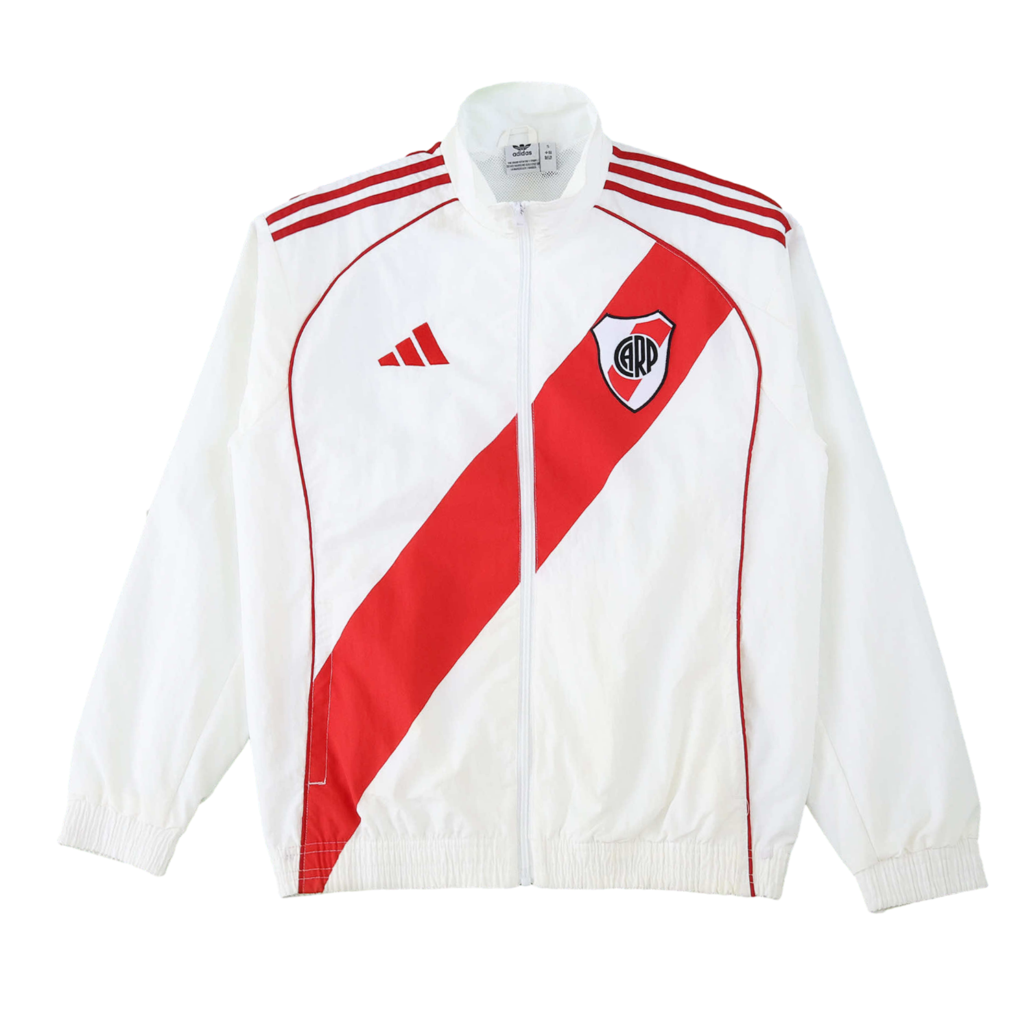TFK-turbofussballkit-River Plate 25-26 Throwback Windbreaker Jacket - White