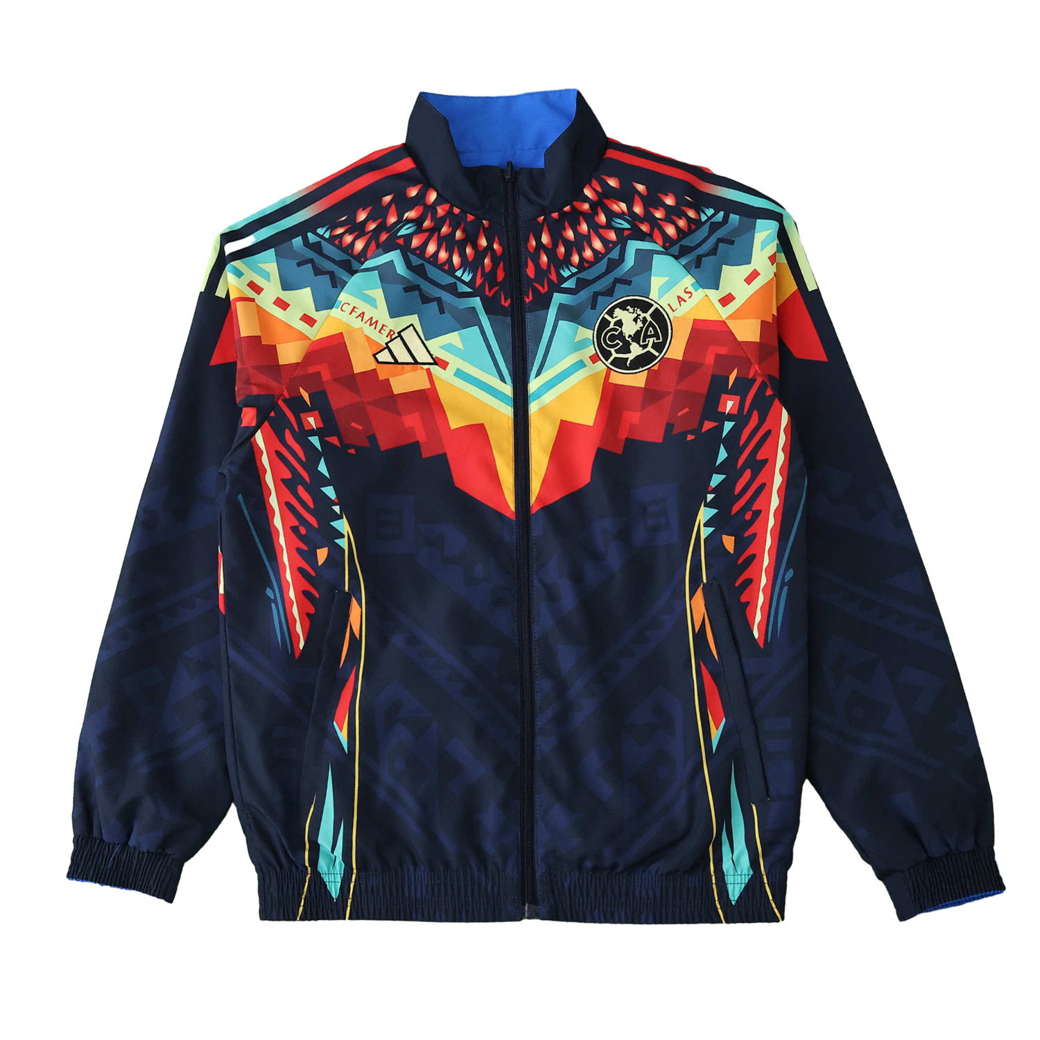 TFK-turbofussballkit-Club América 25-26 Throwback Double Sided Reversible Windbreaker - Blue & Black
