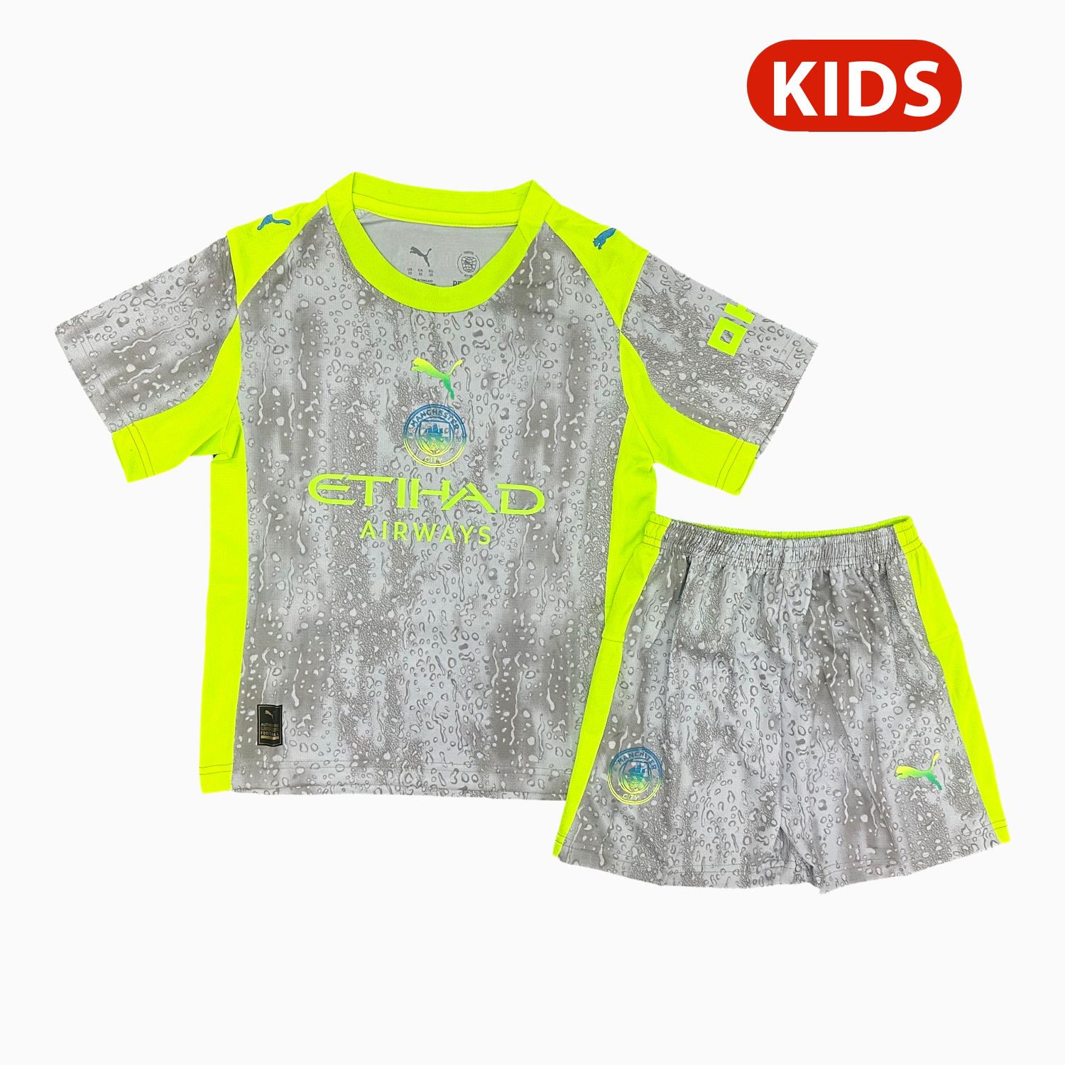 TFK-turbofussballkit-Manchester City 25-26 Third Gray Kids Kit