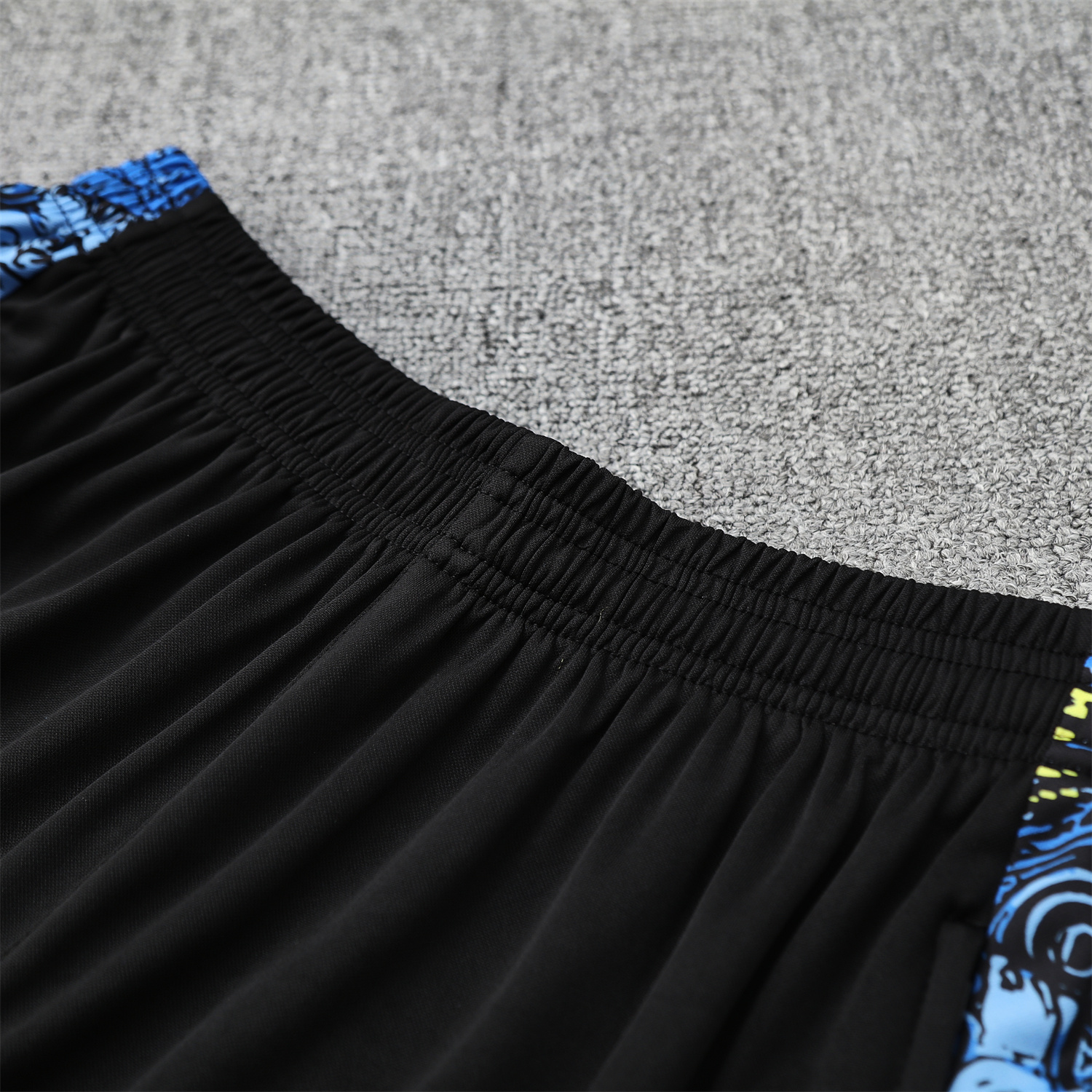 TFK-turbofussballkit-Brazil 25-26 Blue Jesus Statue Vest Training Set - Blue Vest & Black Shorts