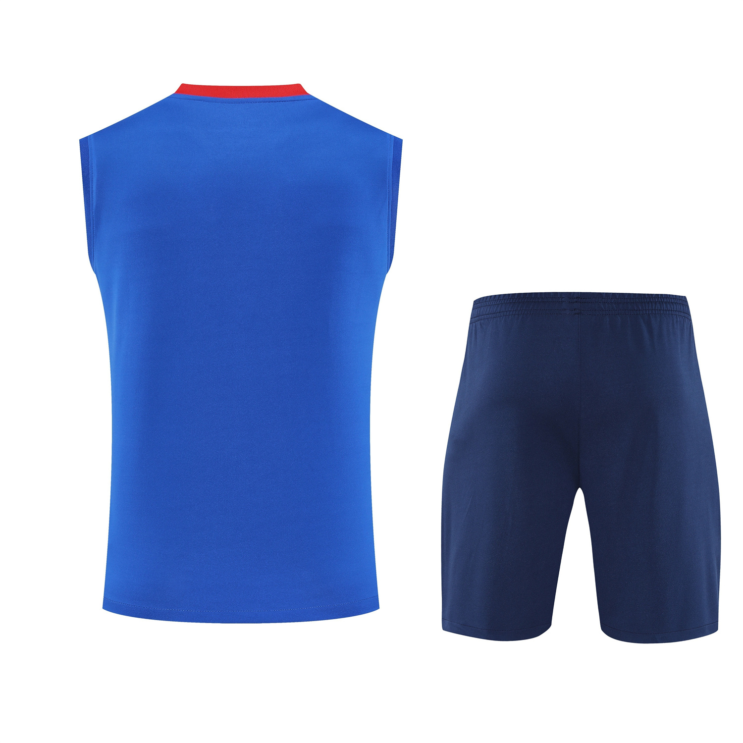TFK-turbofussballkit-Paris Saint-Germain PSG 25-26 Vest Training Set - Red And Blue Lines Vest & Blue Shorts