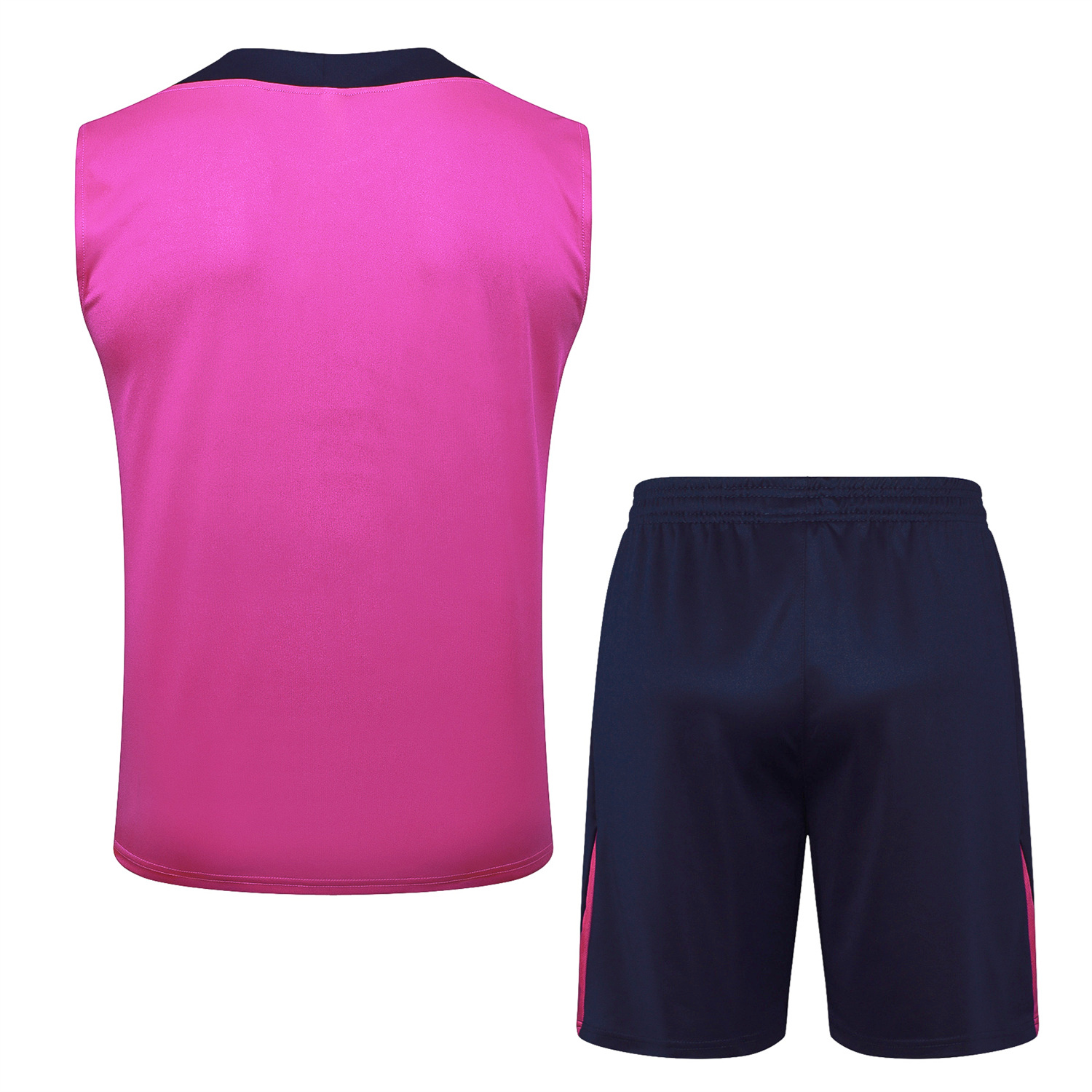 TFK-turbofussballkit-Barcelona 25-26 Vest Training Set - Purple Pink Vest and Black Shorts