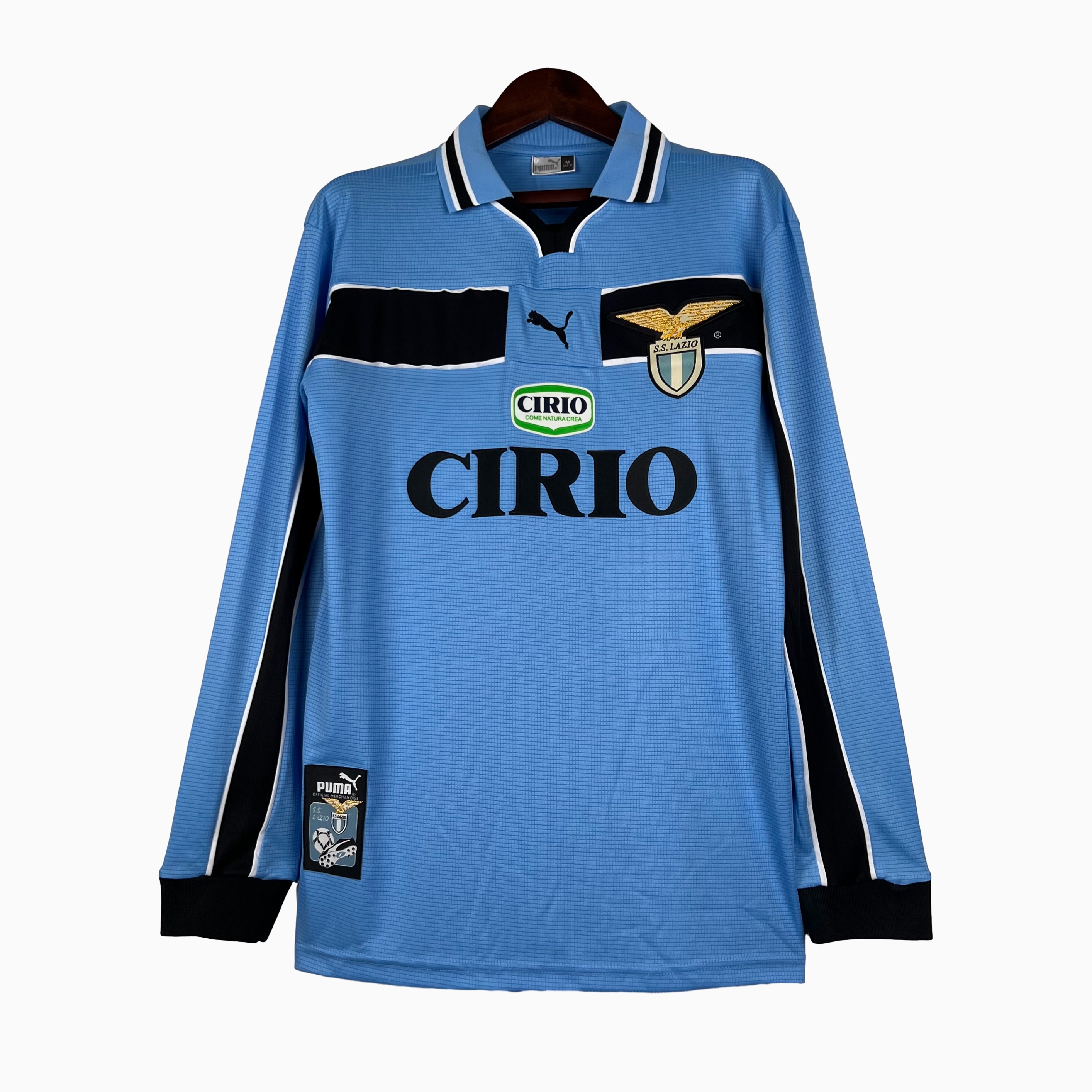 TFK-turbofussballkit-Retro Lazio 1998-00 Home Stadium Long Sleeve Jersey
