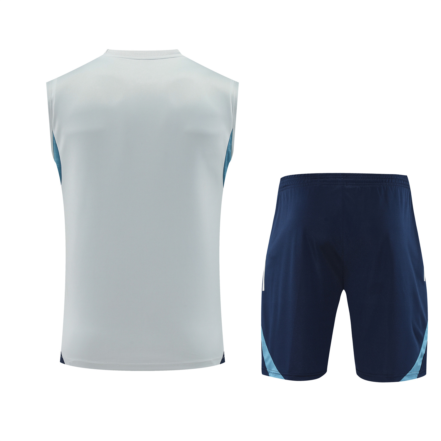 TFK-turbofussballkit-Arsenal 25-26 Vest Training Set - Grey Top & Deep Blue Shorts