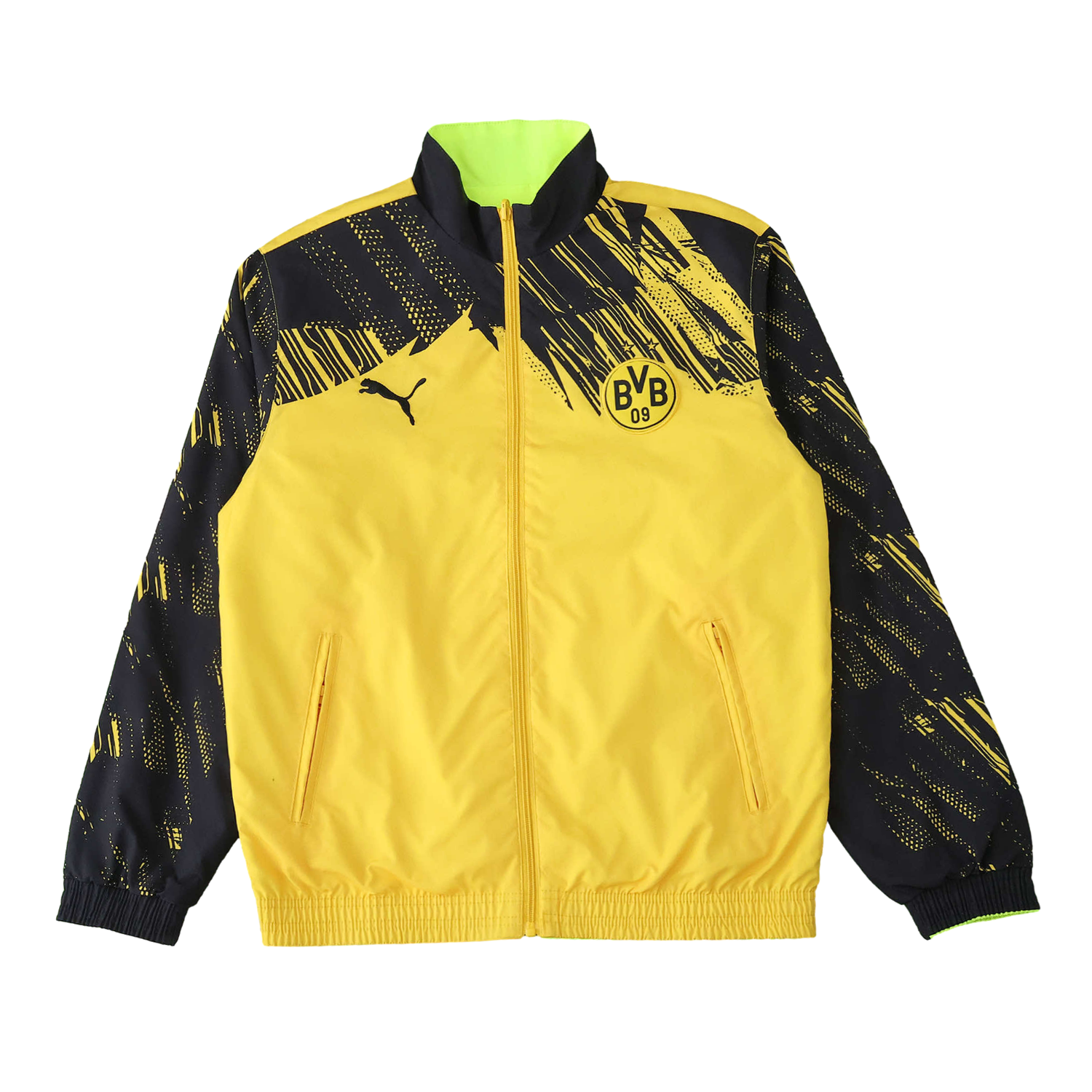 TFK-turbofussballkit-Dortmund 25-26 Double Sided Reversible Windbreaker - Green & Yellow