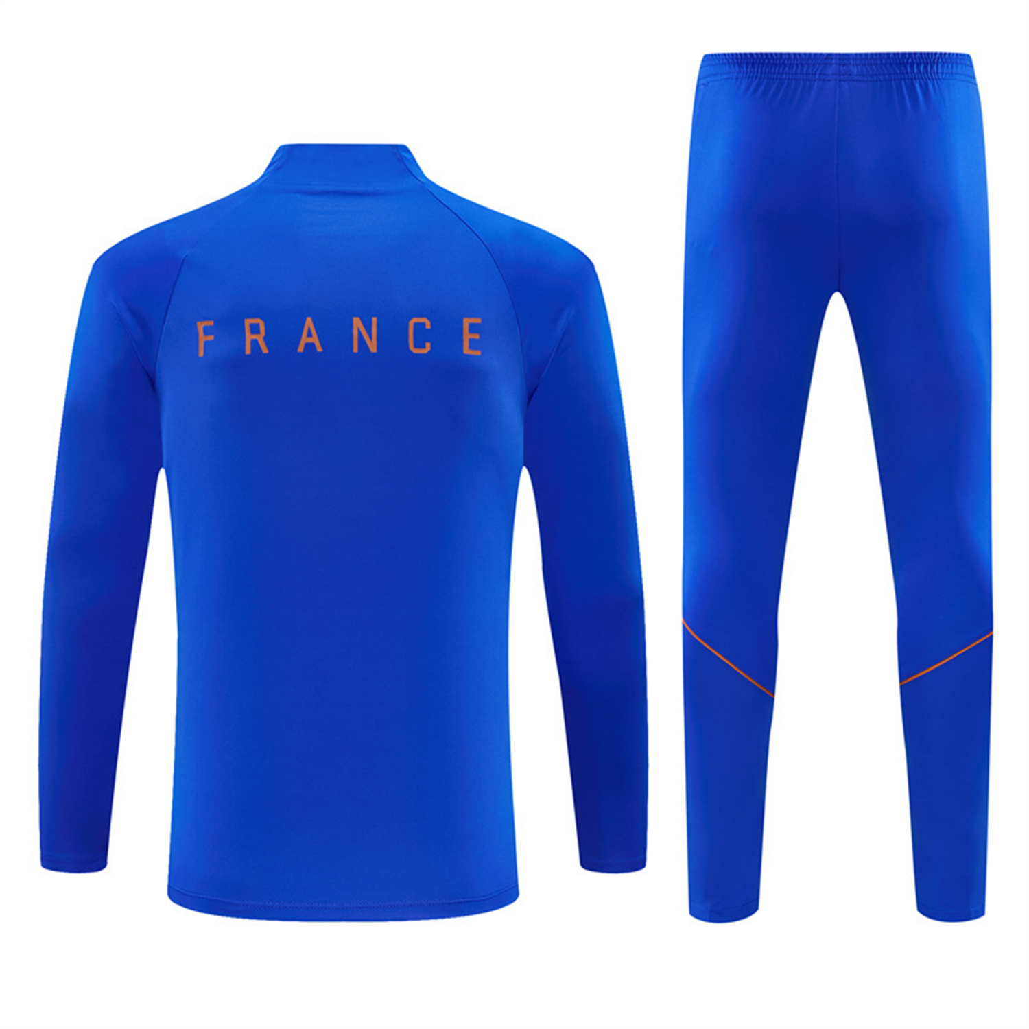 TFK-turbofussballkit-France 2026 Kids Long Sleeve Training Set - Royal Blue Top & Pants