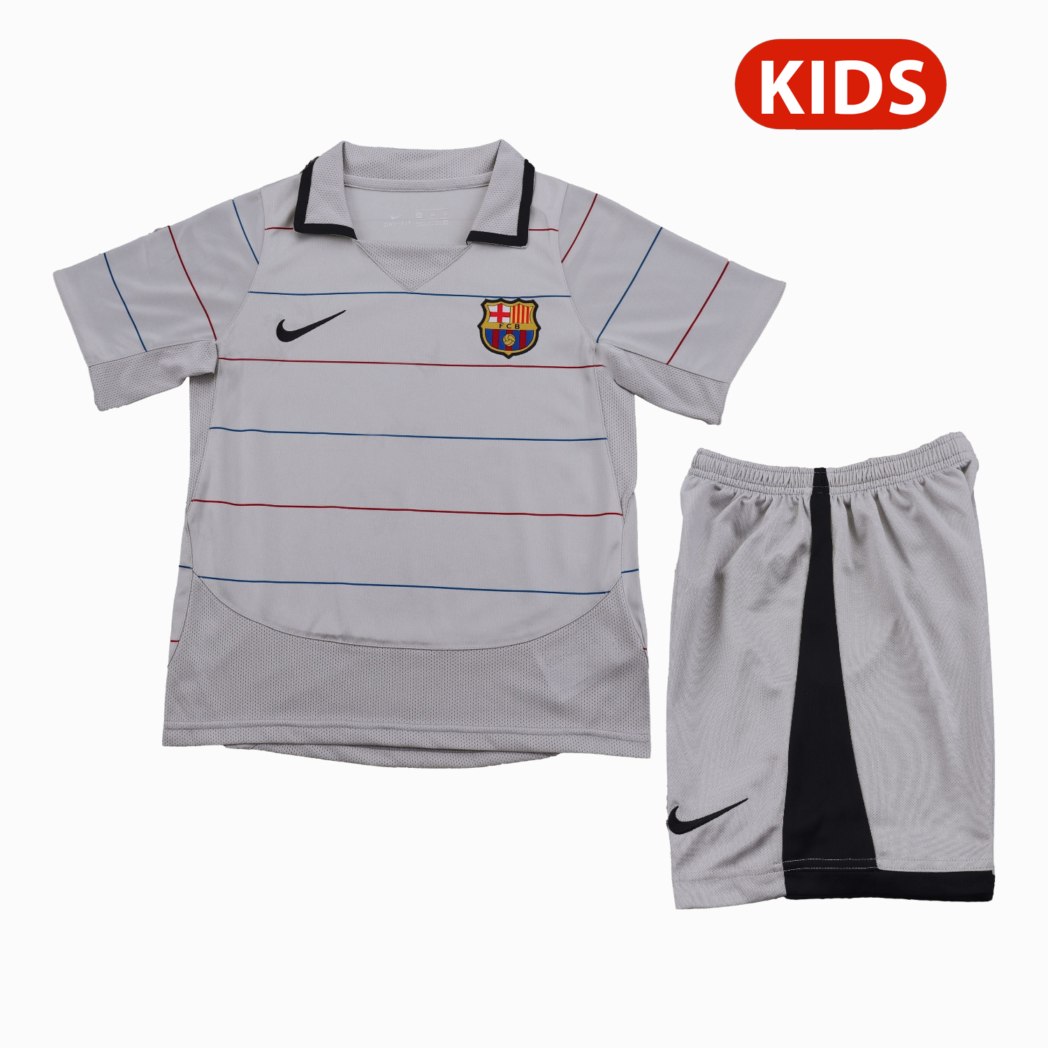 TFK-turbofussballkit-Retro Barcelona 2003-04 Away Kids Kit
