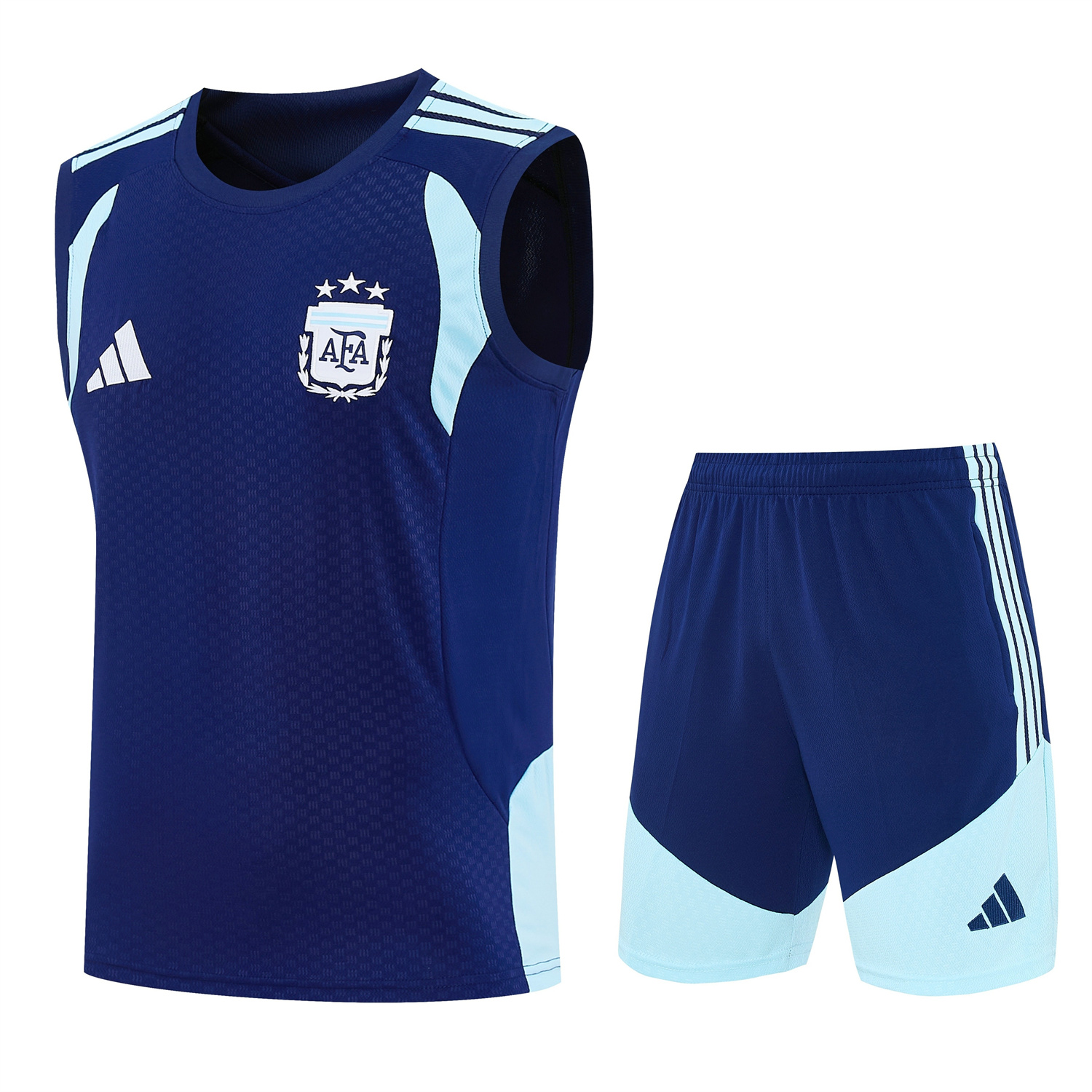 TFK-turbofussballkit-Argentina 2026 Vest Training Set - Dark Blue Vest and Shorts
