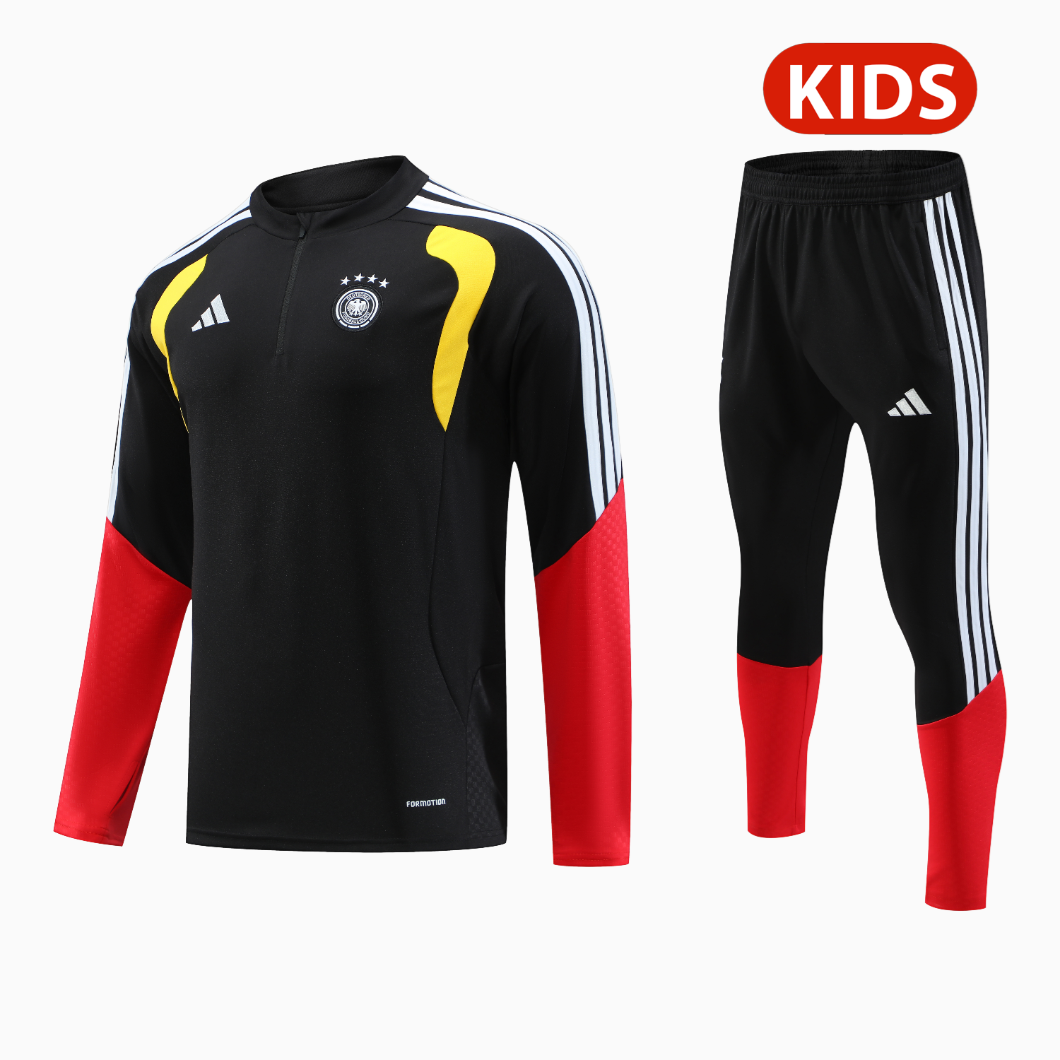 TFK-turbofussballkit-Germany 2026 Kids Long Sleeve Training Set - Black Top & Pants