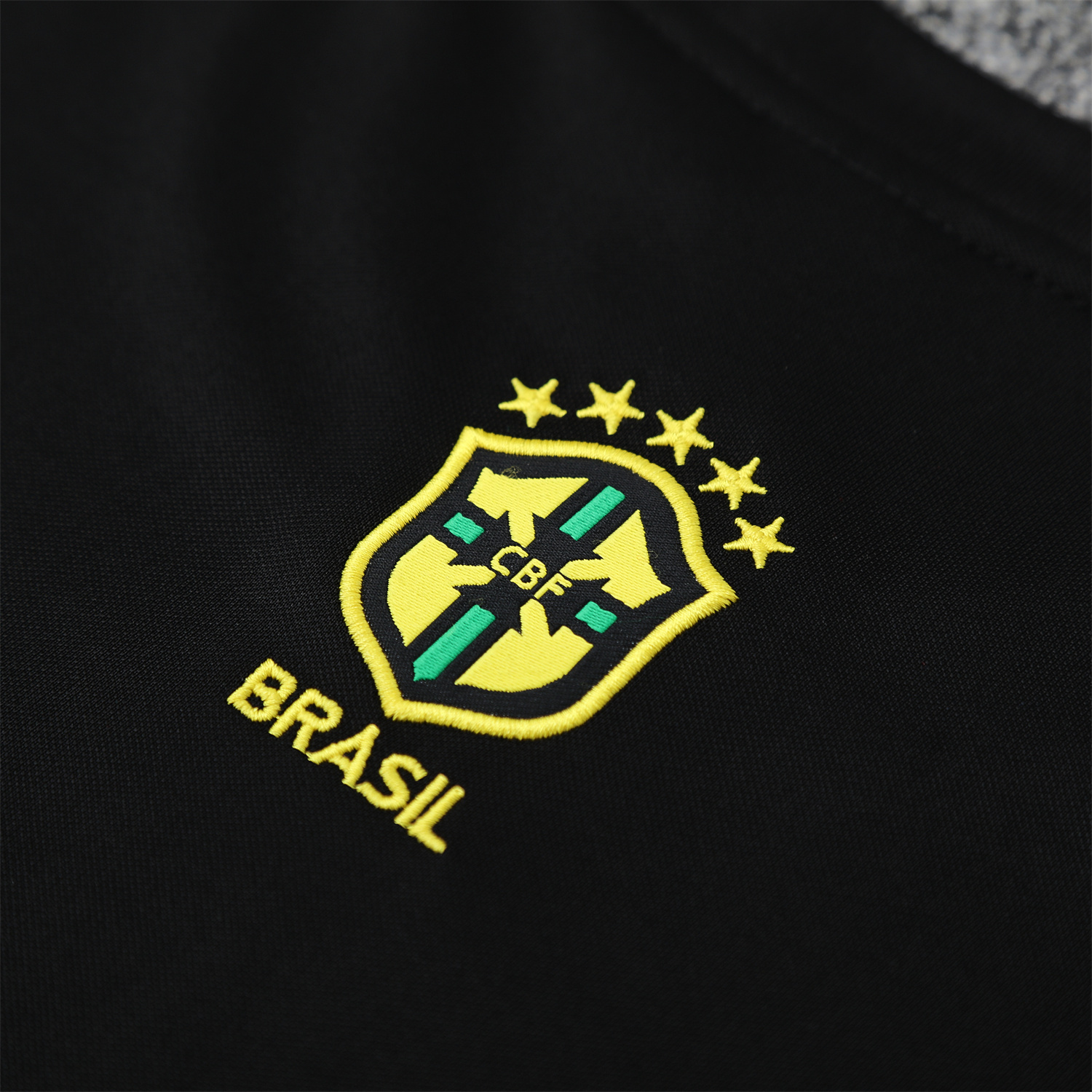 TFK-turbofussballkit-Brazil 25-26 Blue Jesus Statue Vest Training Set - Blue Vest & Black Shorts