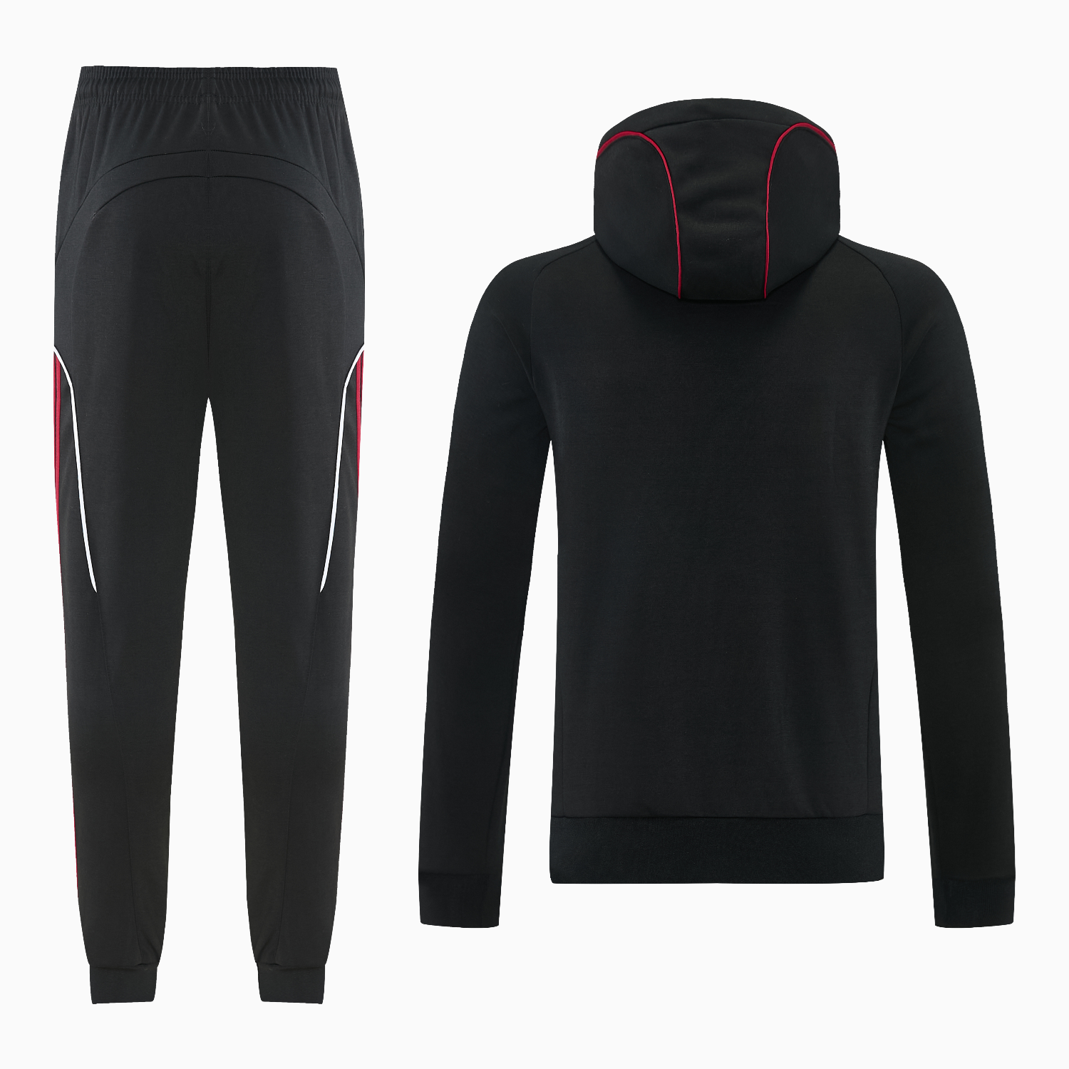TFK-turbofussballkit-Liver.pool 25-26 Hooded Windbreaker Training Set - Black Top & Black Pants