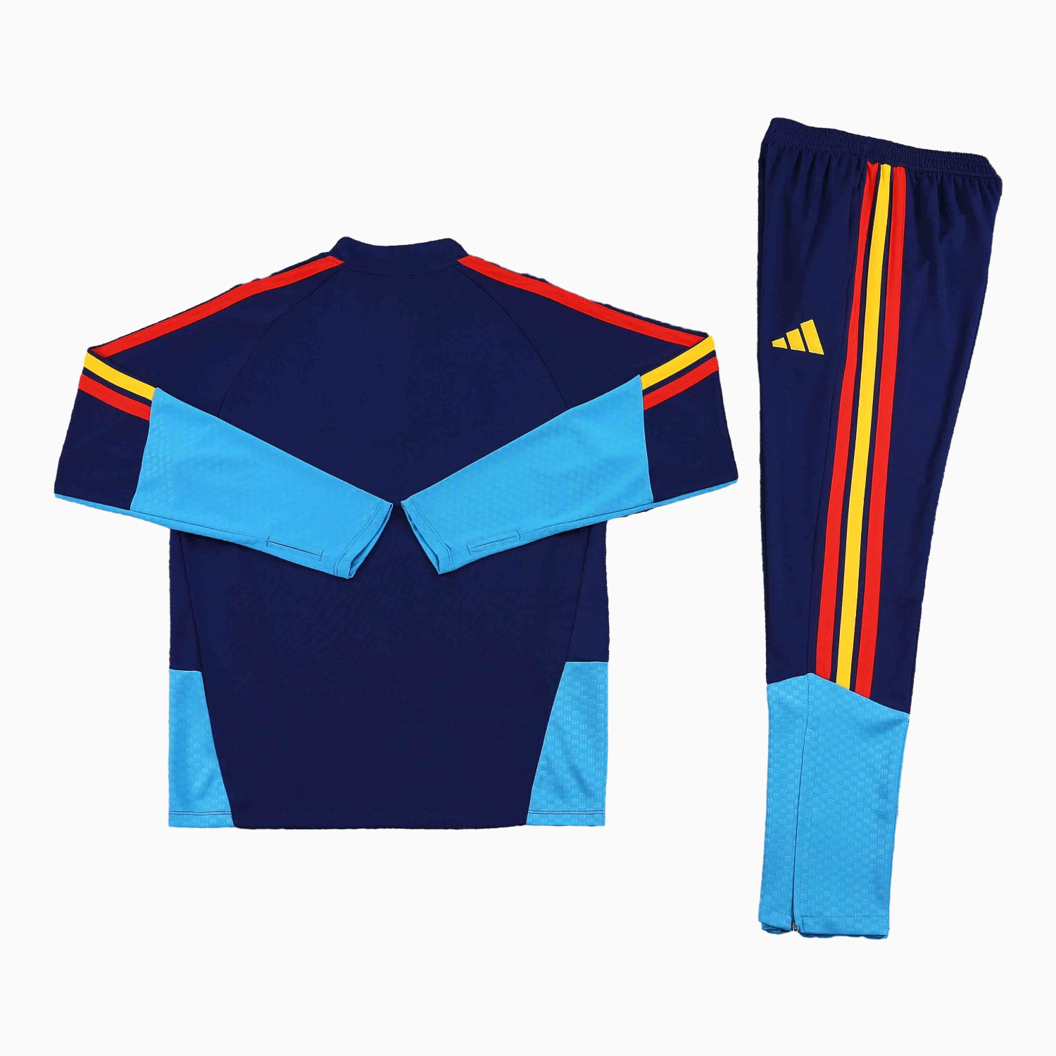 TFK-turbofussballkit-Spain 2026 Kids Long Sleeve Training Set - Deep Blue Top & Pants