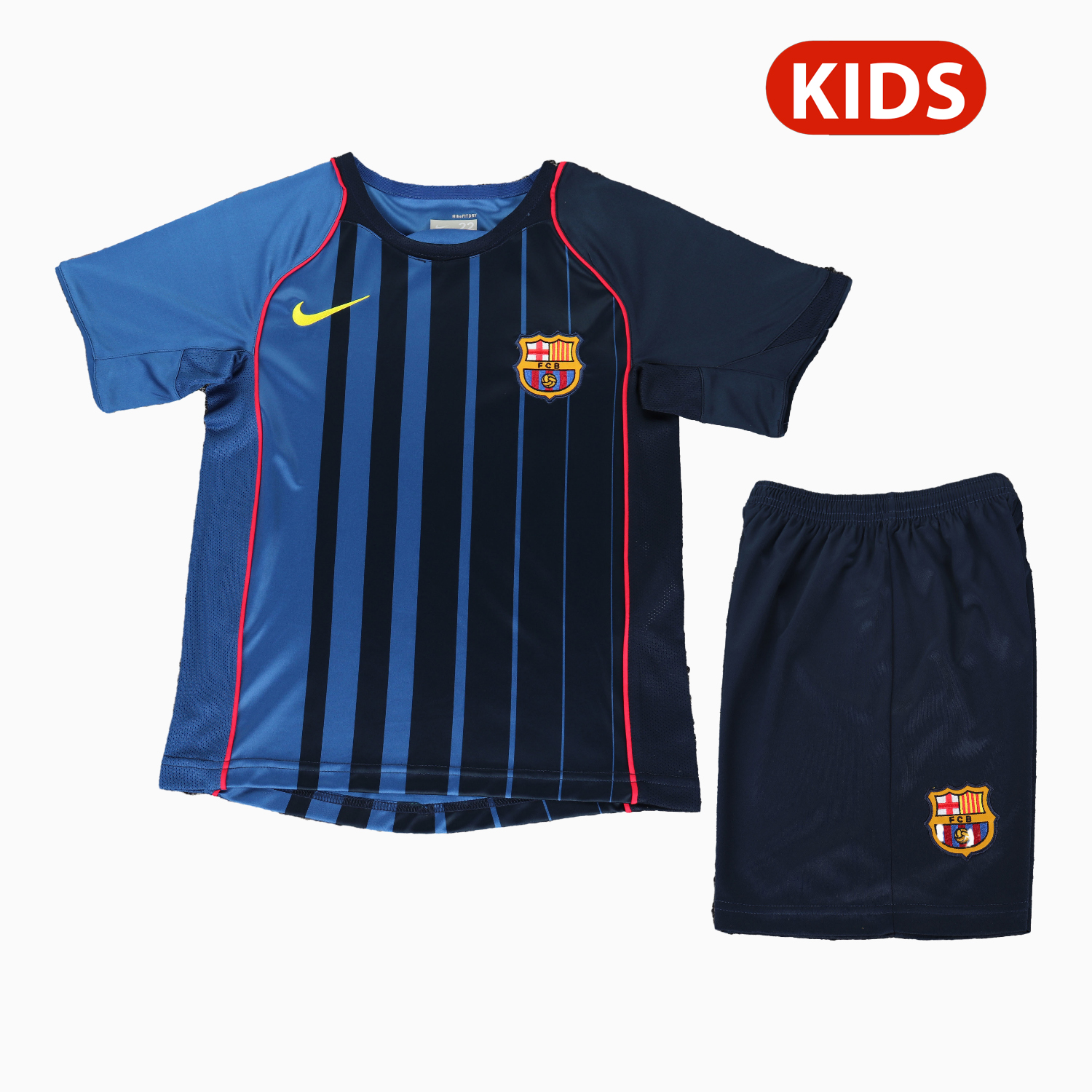 TFK-turbofussballkit-Retro Barcelona 2004-05 Away Kids Kit