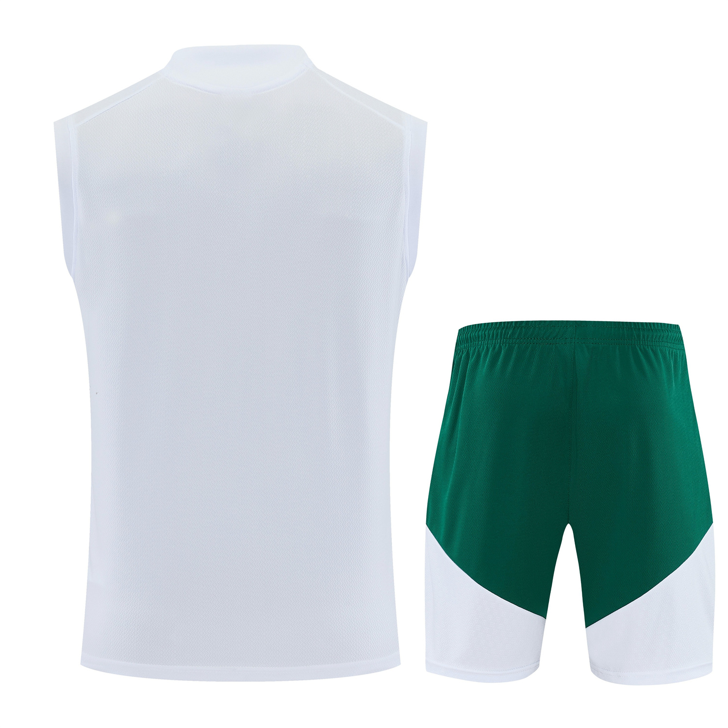 TFK-turbofussballkit-Italy 2026 Vest Training Set - White Vest and Green Shorts