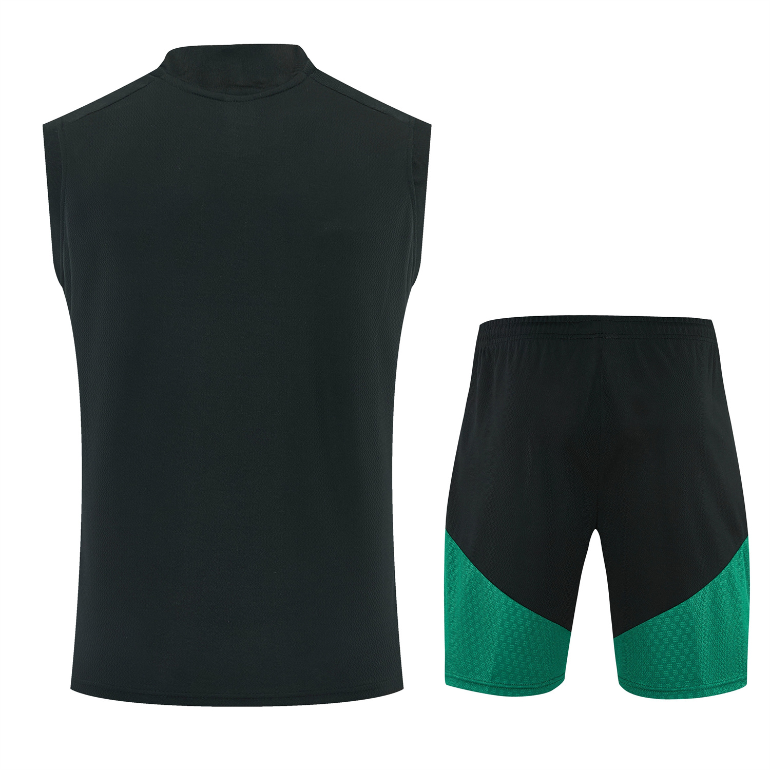 TFK-turbofussballkit-Mexico 2026 Vest Training Set - Black With Green Vest and Shorts