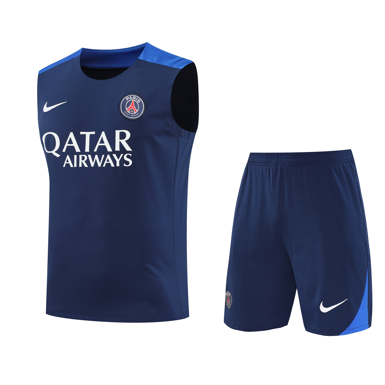 TFK-turbofussballkit-Paris Saint-Germain PSG 25-26 Vest Training Set - Royal Blue Vest & Royal Blue Shorts