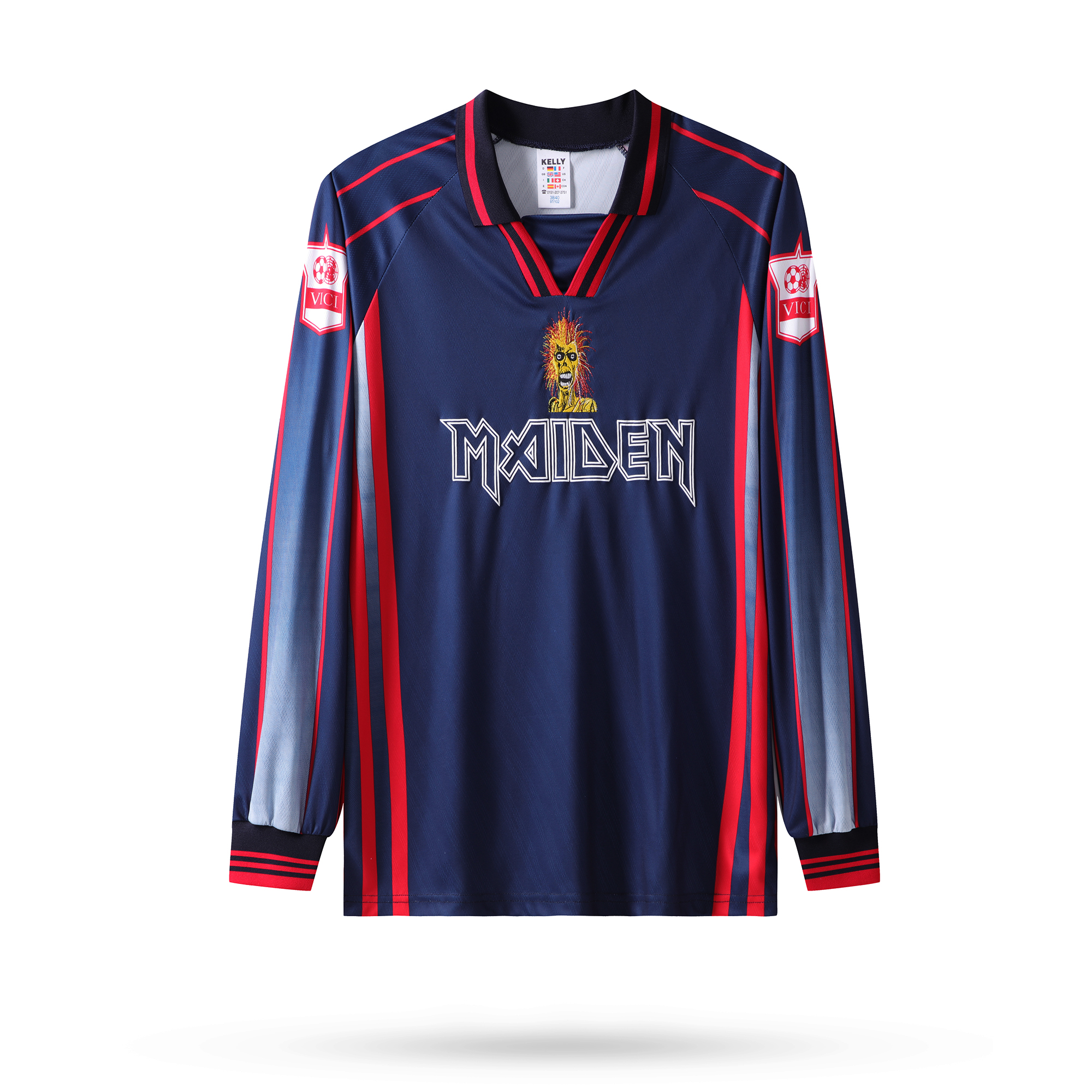 TFK-turbofussballkit-Retro Iron Maiden 1998 Long Sleeve Jersey
