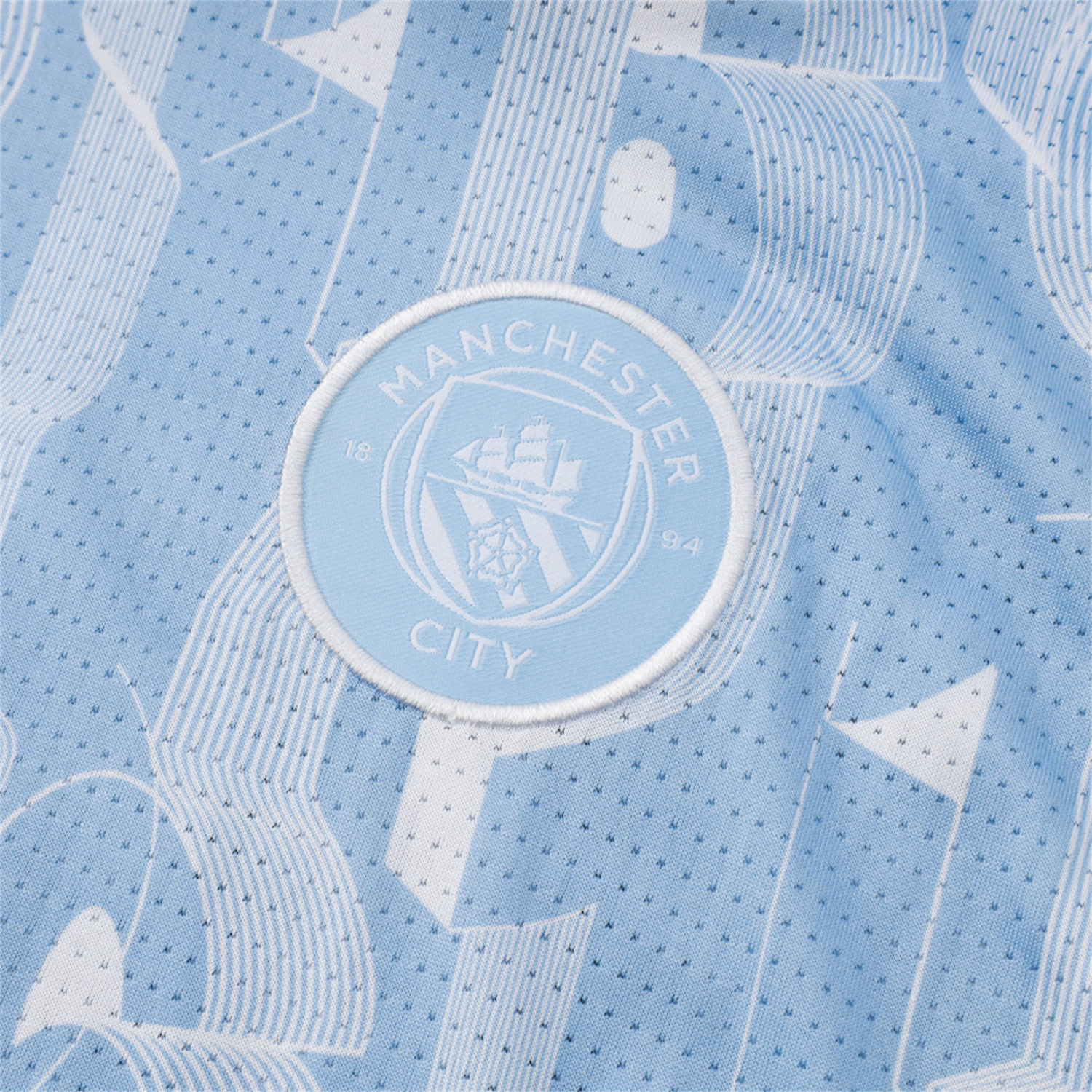 TFK-turbofussballkit-Manchester City 25-26 Vest Training Set - Sky Blue Vest and Deep Blue Shorts
