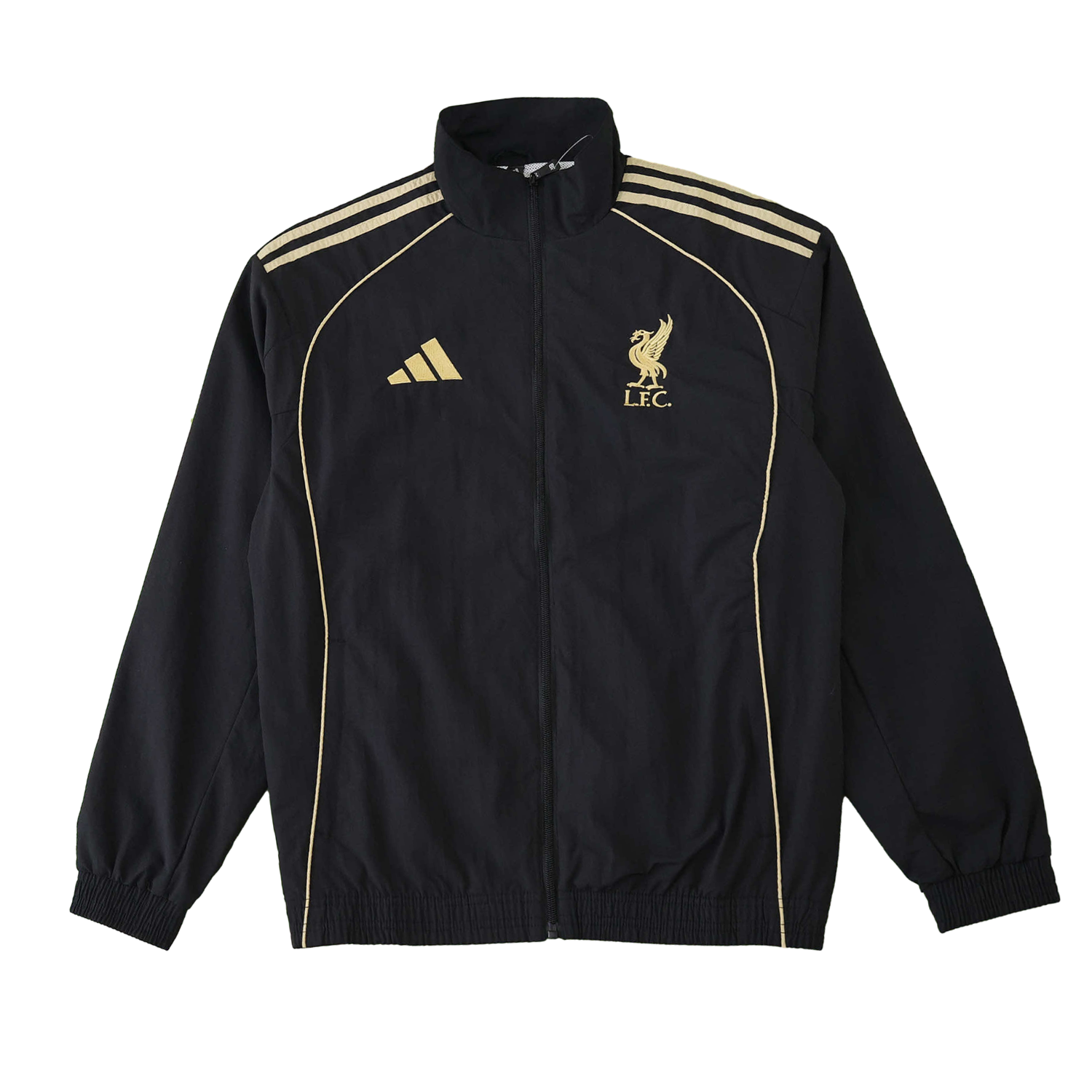 TFK-turbofussballkit-Liver.pool 25-26 Throwback Windbreaker Jacket - Black