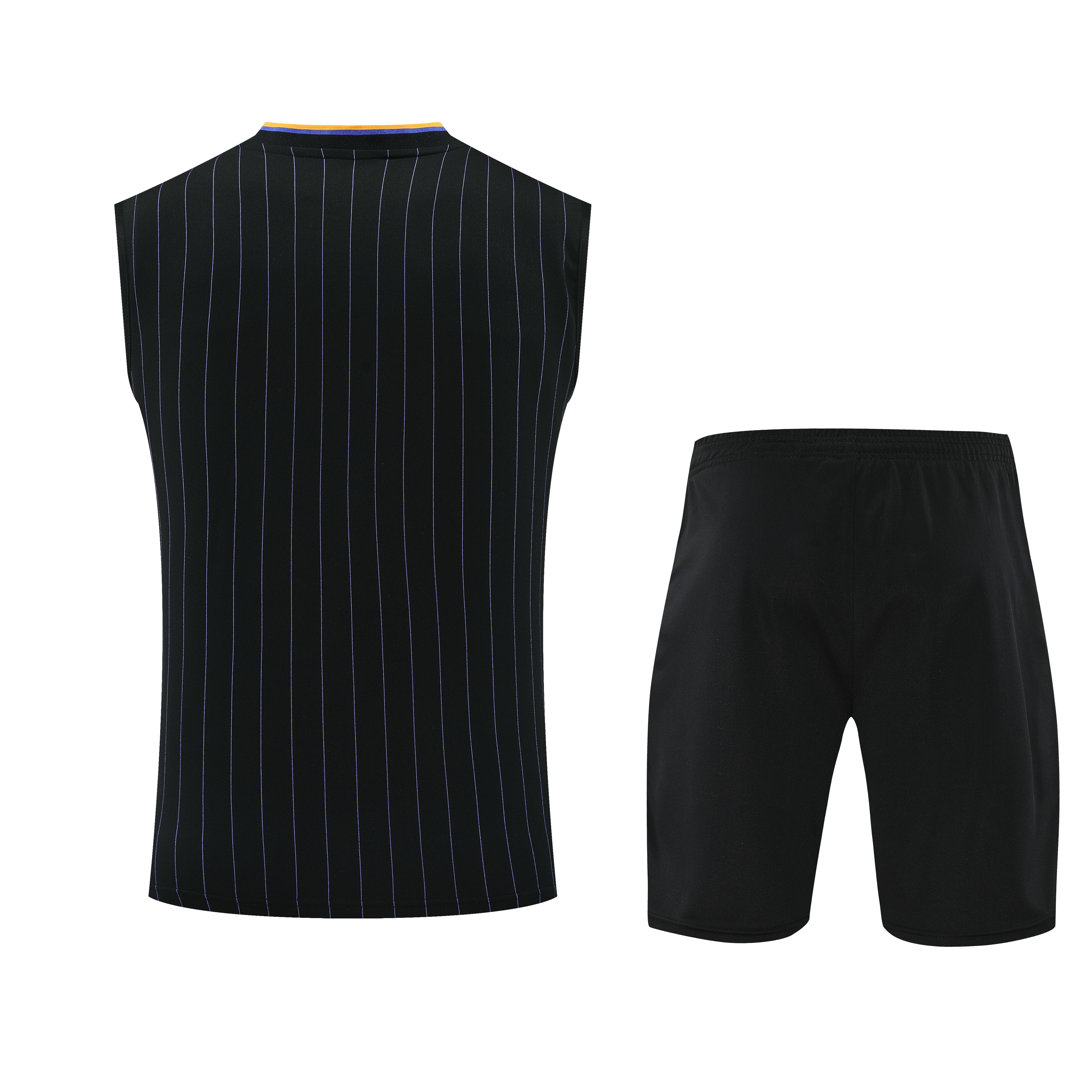 TFK-turbofussballkit-Manchester United 25-26 Vest Training Set - Black Top & Black Shorts