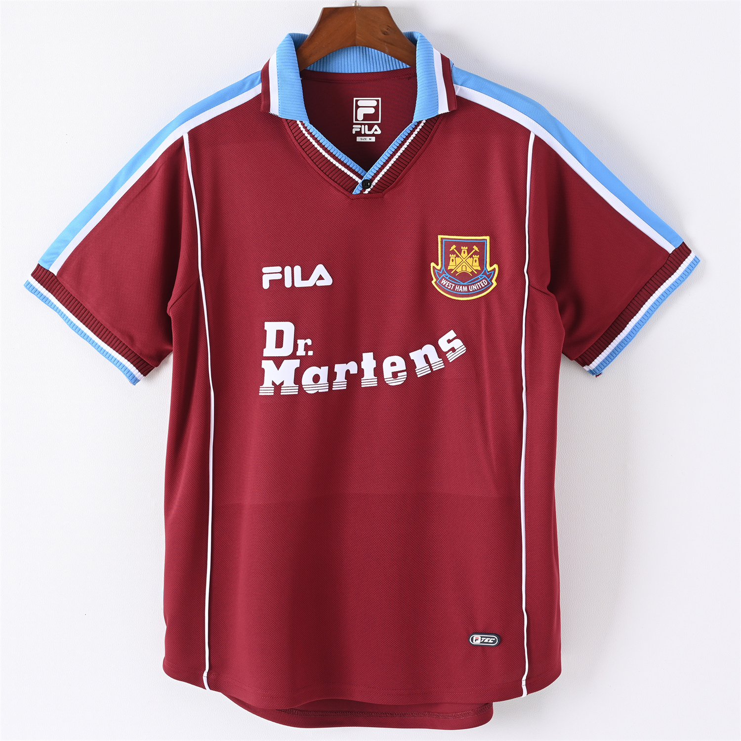 TFK-turbofussballkit-Retro West Ham United 1999-00 Home Jersey