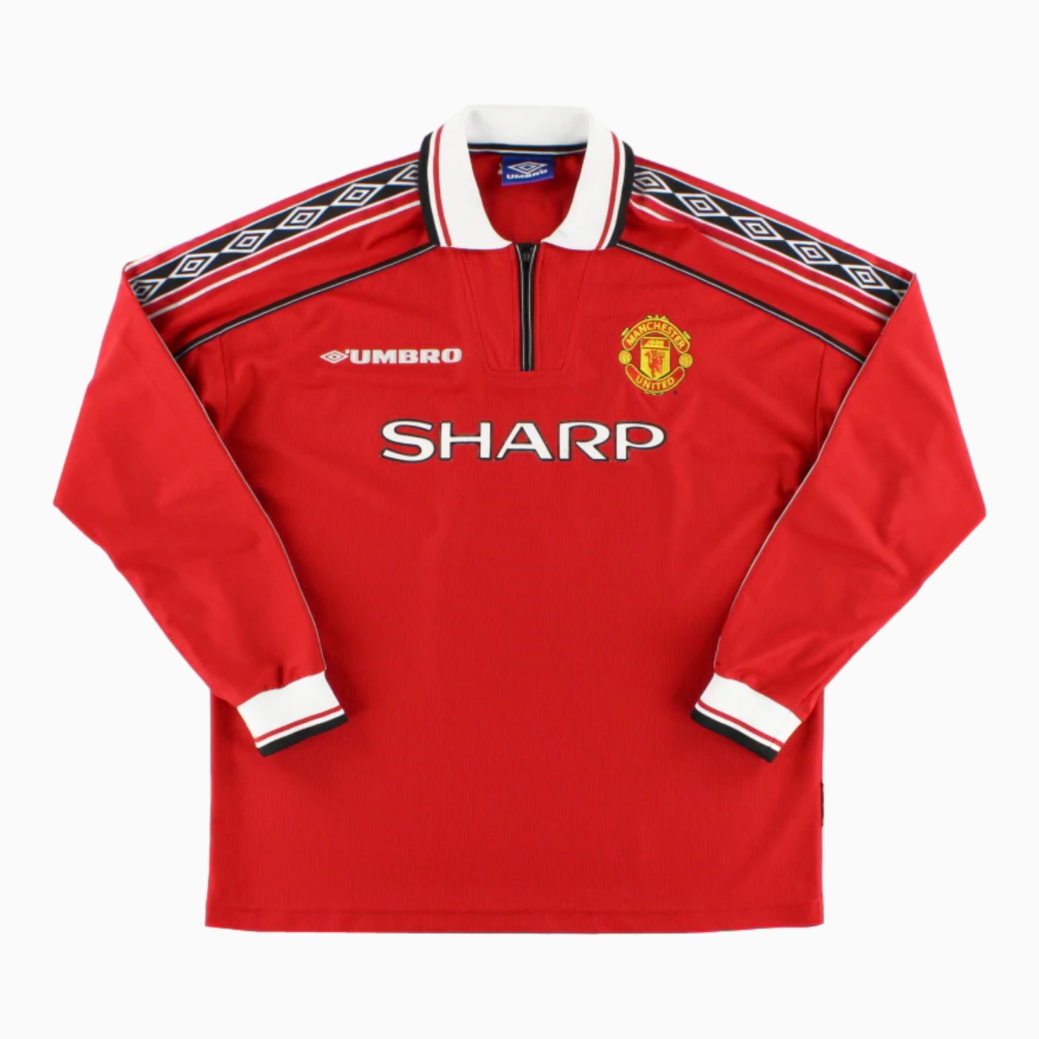 TFK-turbofussballkit-Retro Manchester United 98-99 Home Long Sleeve Jersey