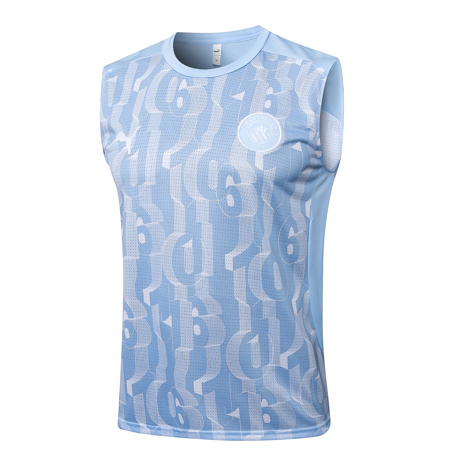 TFK-turbofussballkit-Manchester City 25-26 Vest Training Set - Sky Blue Vest and Deep Blue Shorts