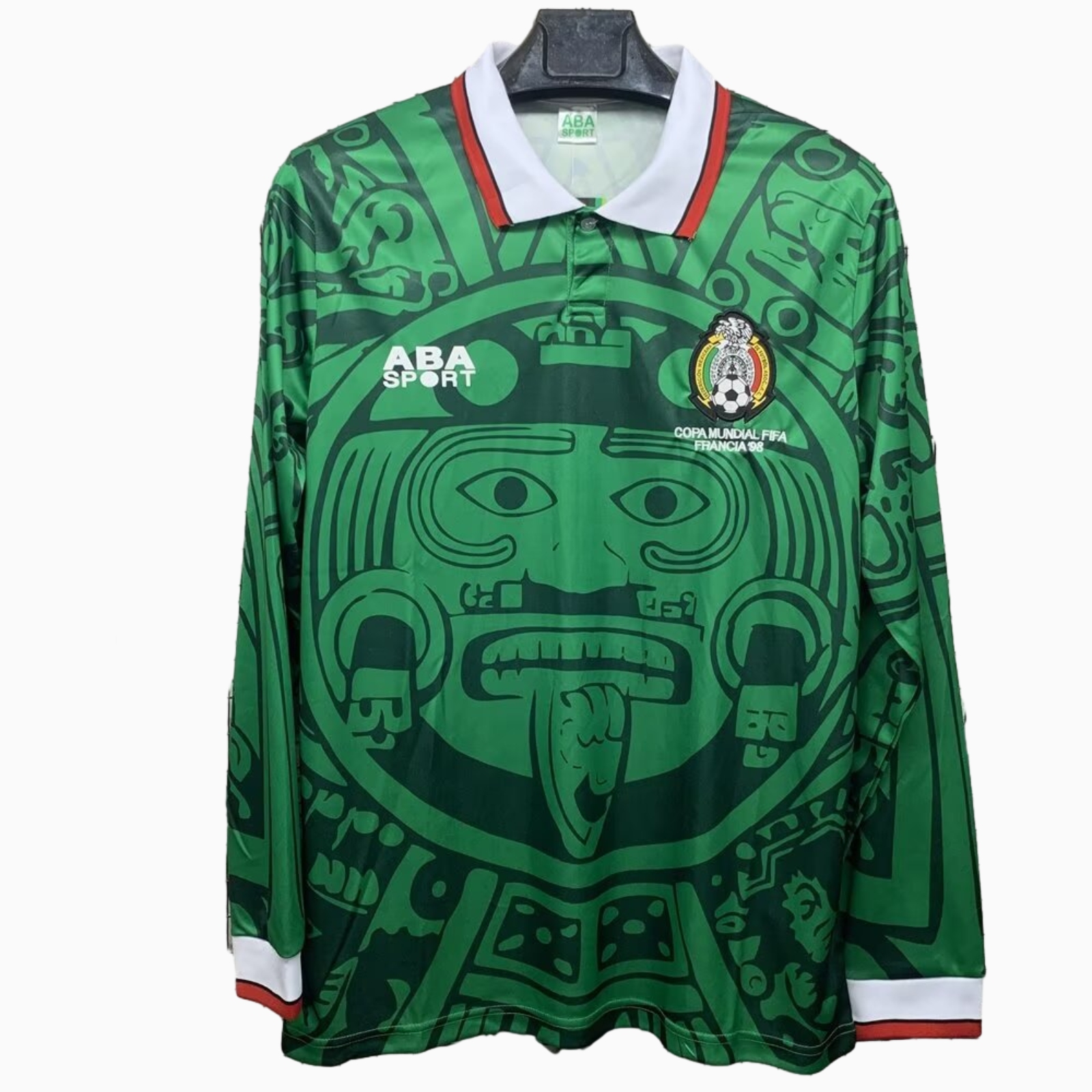 TFK-turbofussballkit-Retro Mexico 1998 Home Long Sleeves Jersey
